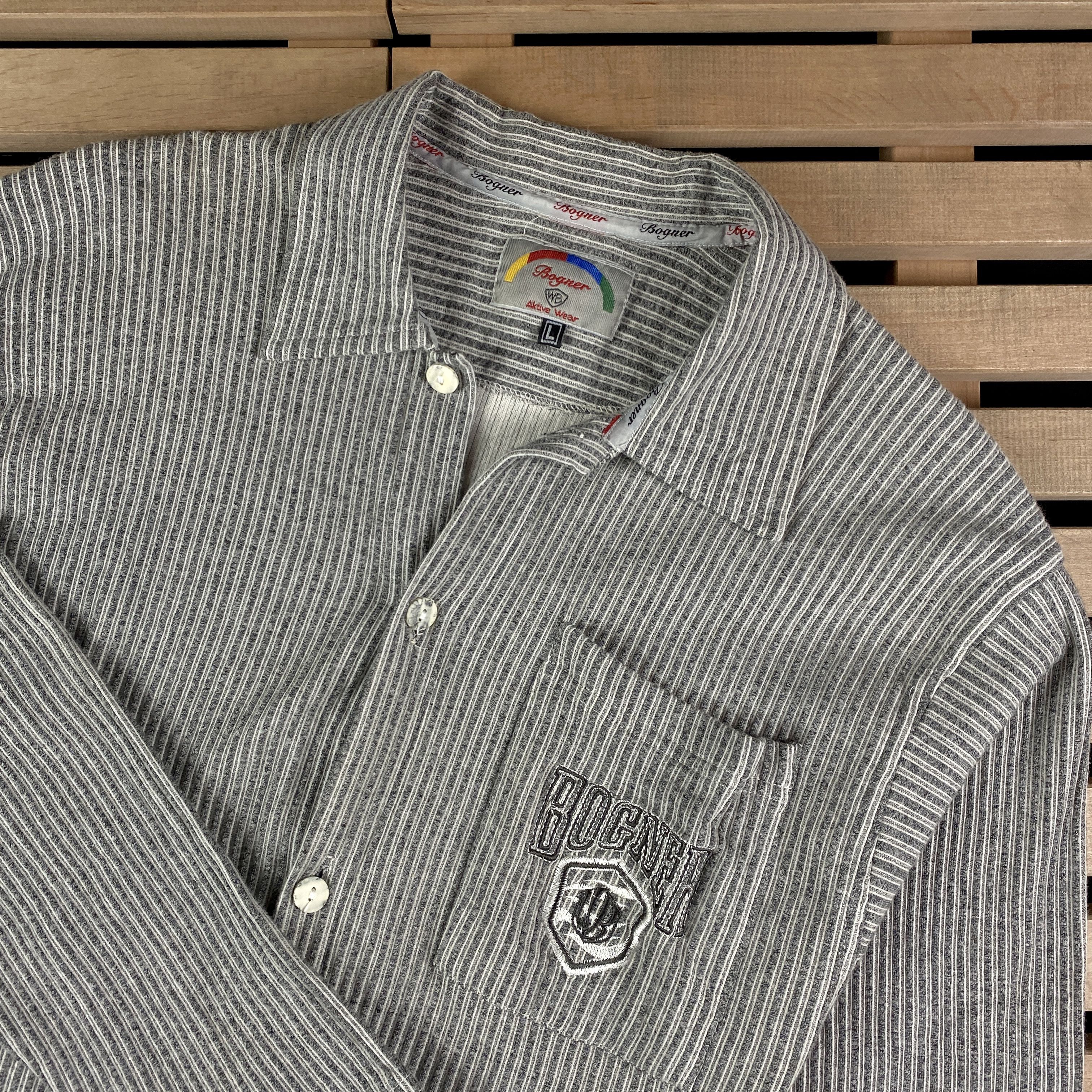 Bogner × Vintage Mens Shirt Long Sleeve Bogner Vintage Size L Size US L / EU 52-54 / 3 - 2 Thumbnail