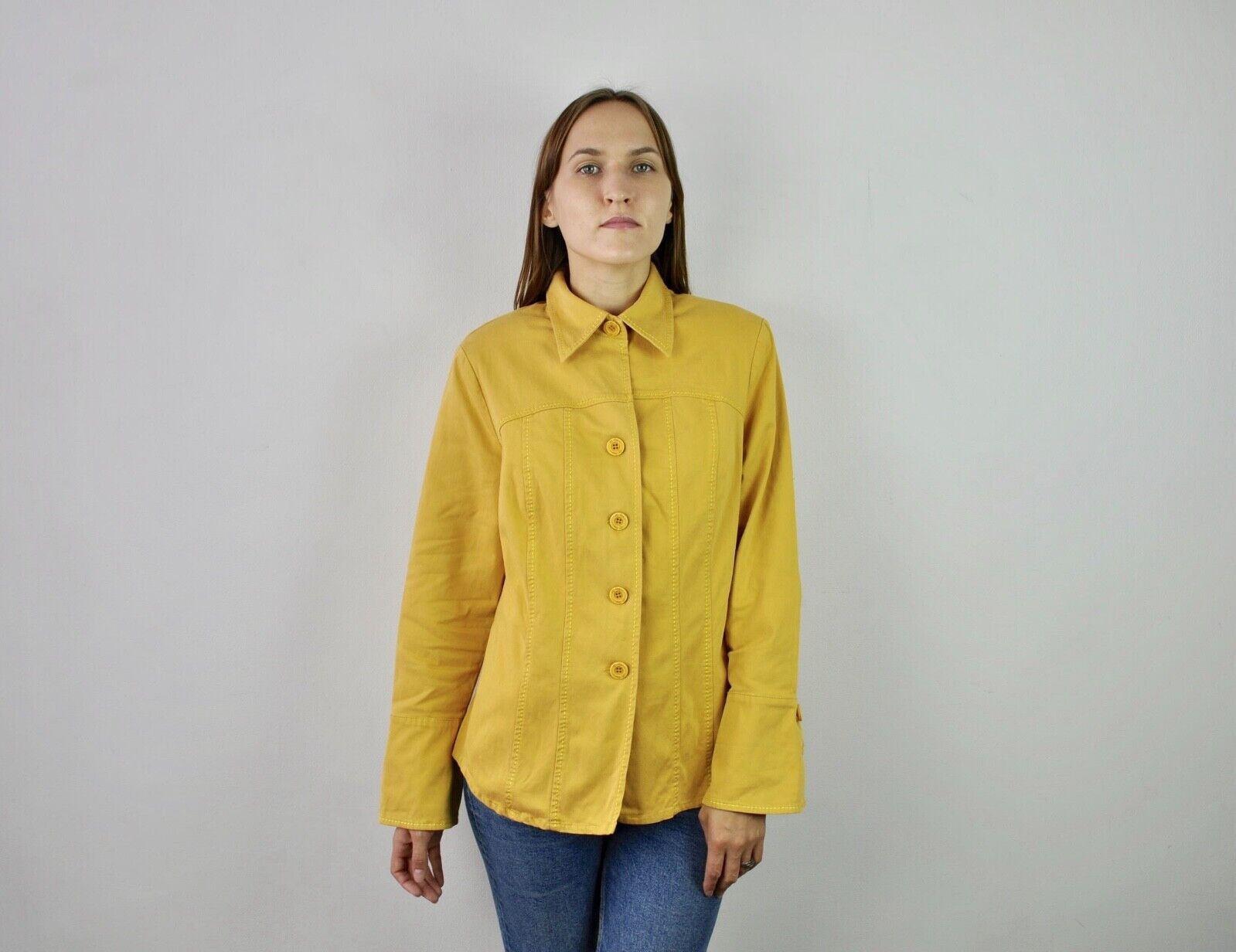 Other × Vintage NP Yellow Jacket Button Up Blazer Sport Coat Padded Shoulder Size S / US 4 / IT 40 - 2 Thumbnail