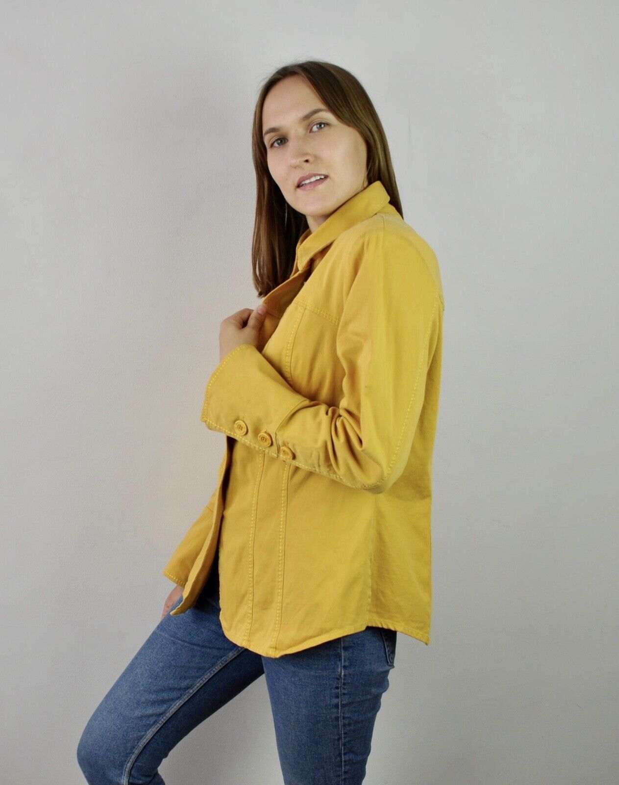 Other × Vintage NP Yellow Jacket Button Up Blazer Sport Coat Padded Shoulder Size S / US 4 / IT 40 - 5 Thumbnail