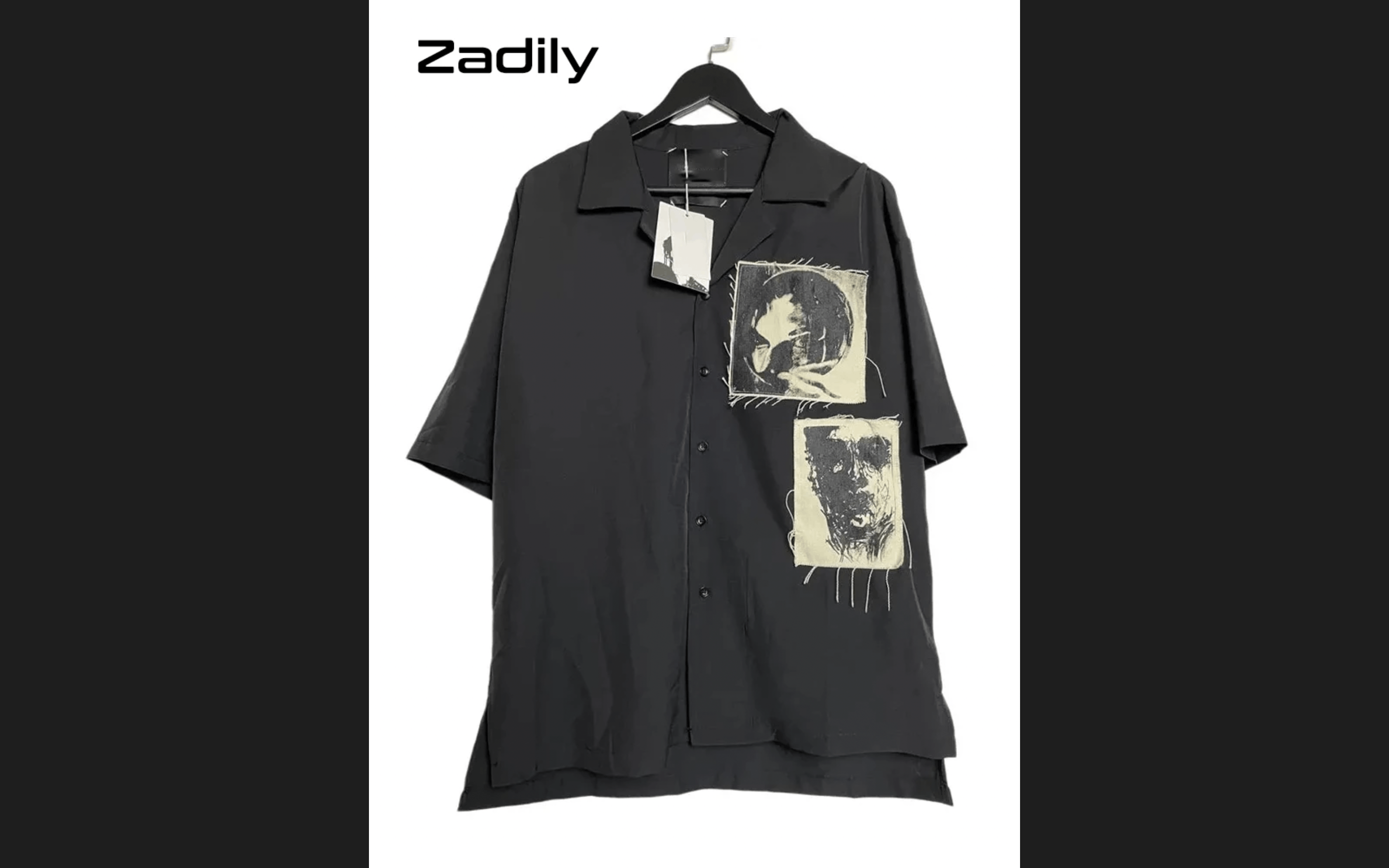 Japanese Brand Japanese Patchwork Gothic Emo Button Up Shirt | Grailed