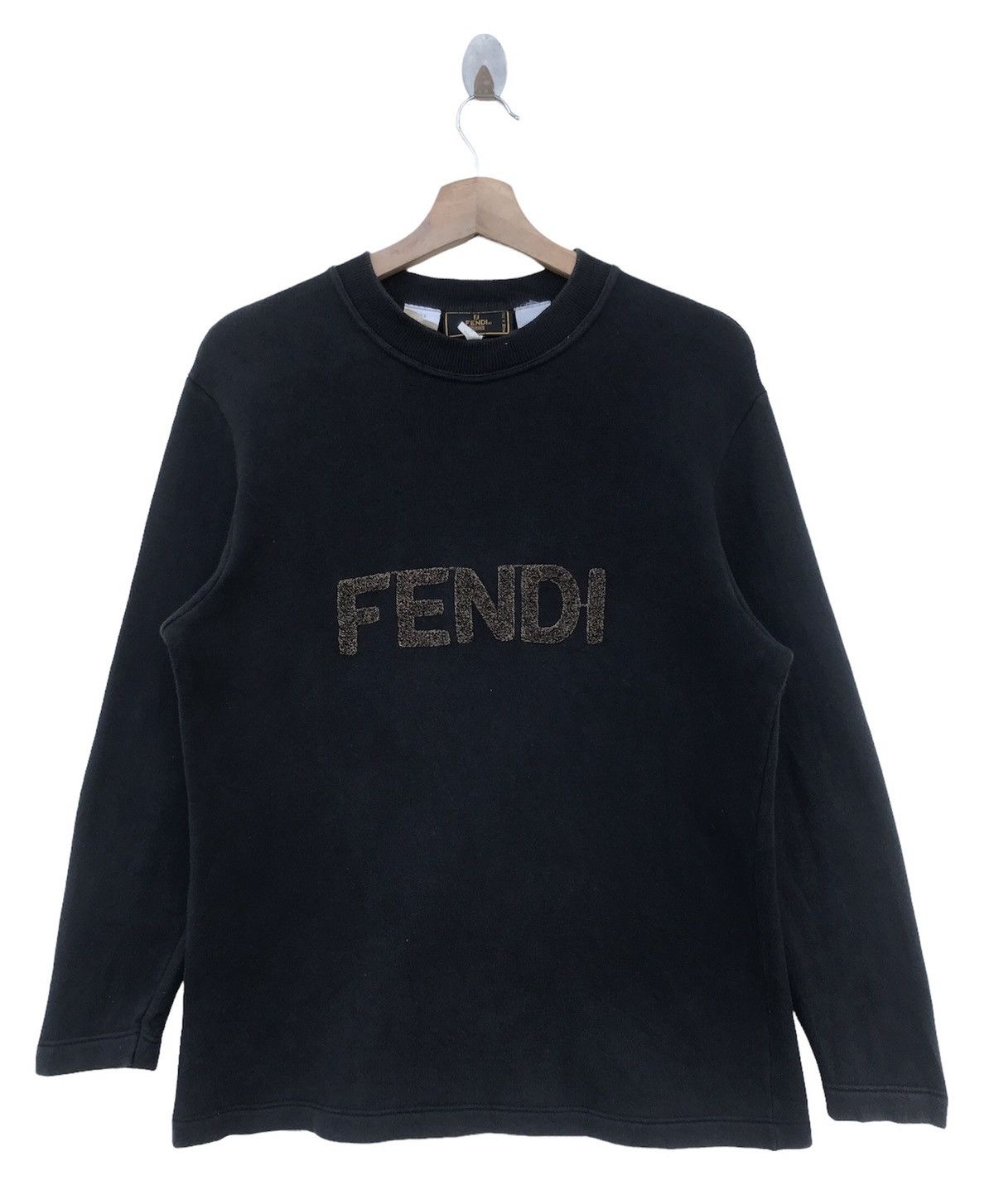 Fendi Navy Blue Logo Sweatshirt