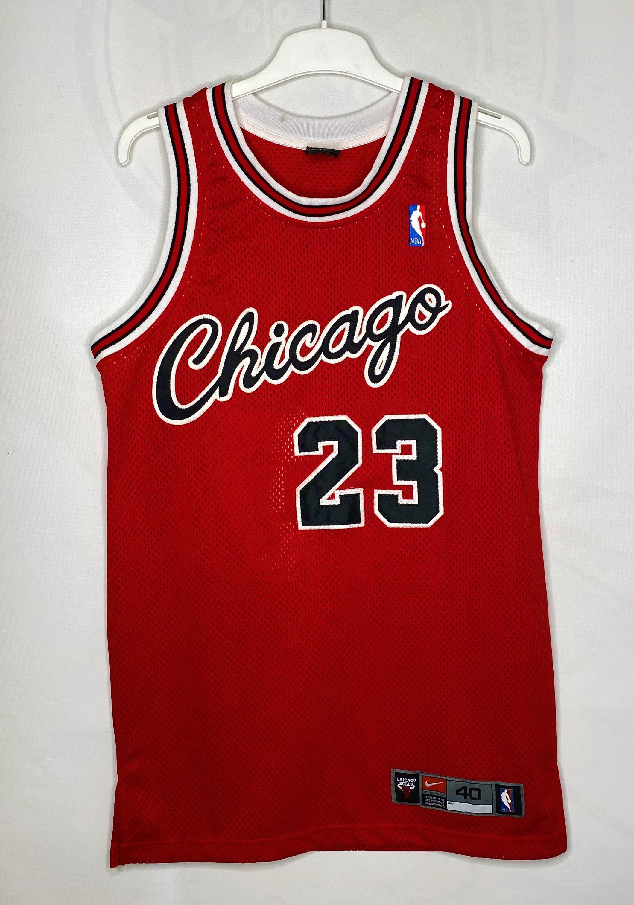image of Michael Jordan Chicago Bulls Nike Authentic Rookie Jersey in Red, Men's (Size Medium)