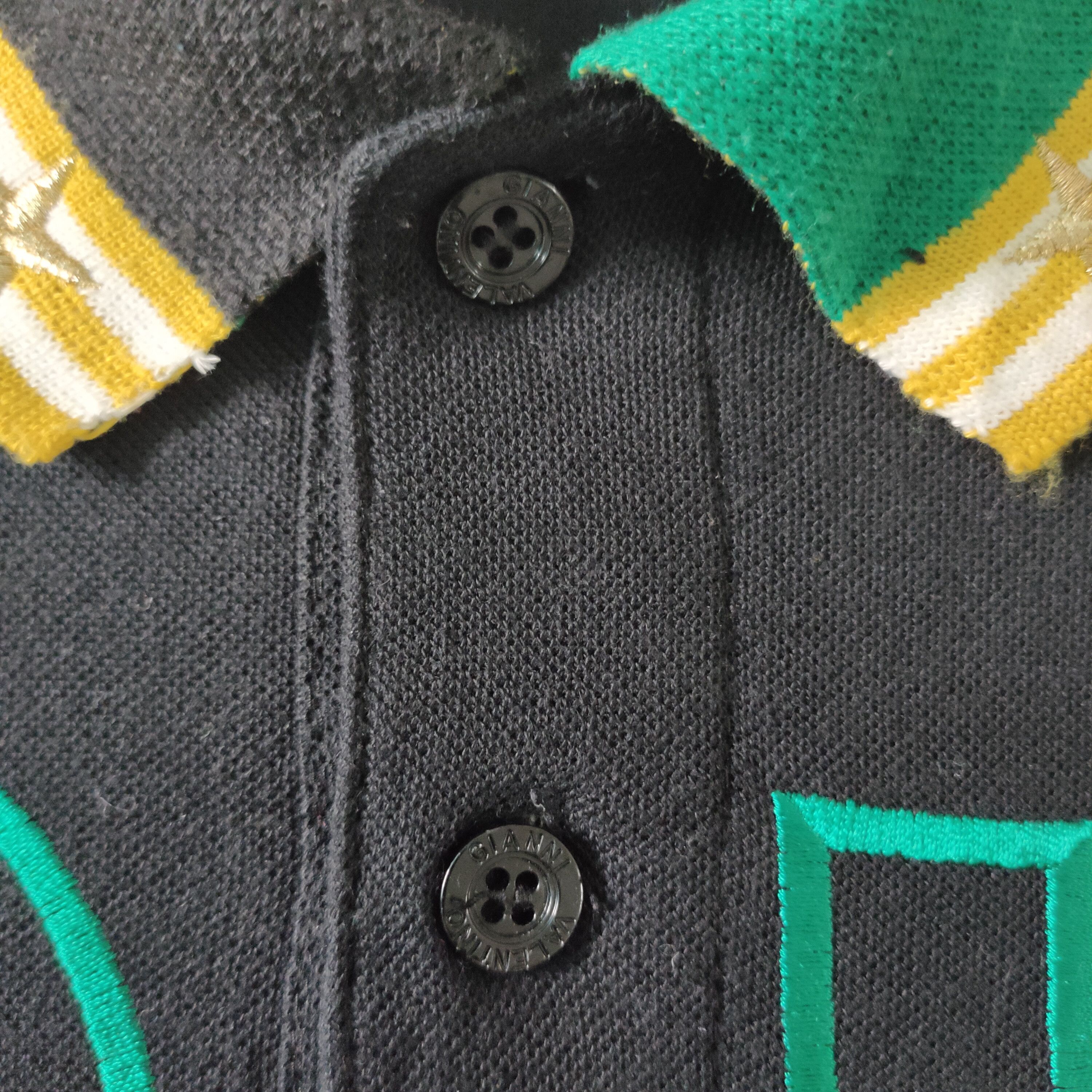 Valentino Gianni Valentino Italy Embroidered Spellout Polos Rainbow Size US M / EU 48-50 / 2 - 4 Thumbnail