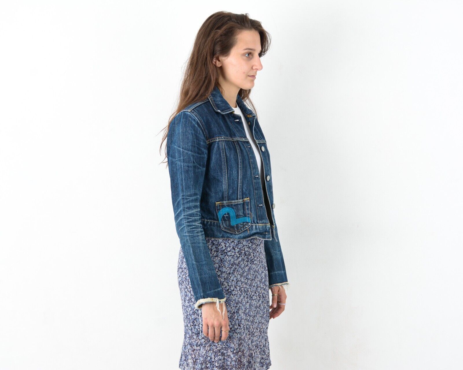Evisu × Japanese Brand Women Denim Jeans Jacket Blazer Cropped Japanese Japan 90's Size S / US 4 / IT 40 - 3 Thumbnail