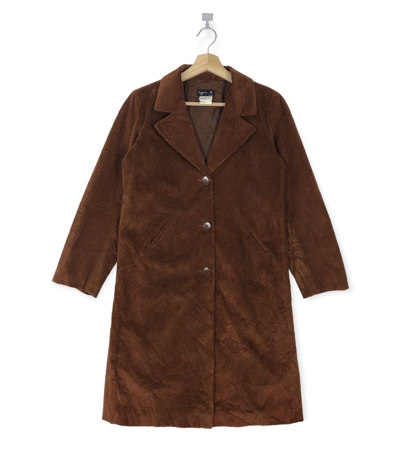 agnes b. RARE🔥VINTAGE 90’S AGNES B. CORDUROY LONG COAT Size S / US 4 / IT 40 - 1 Thumbnail