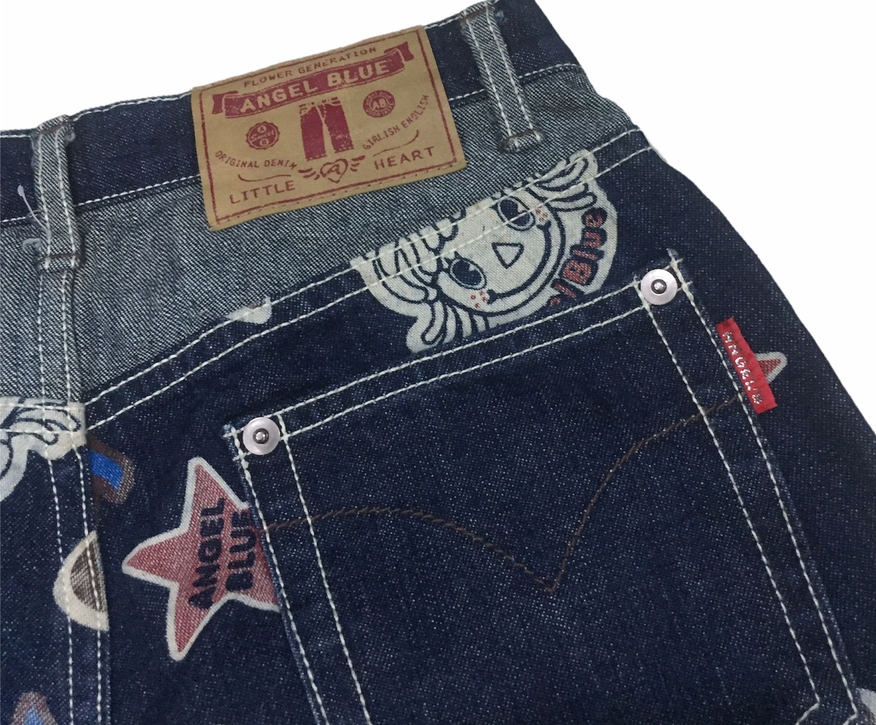 Japanese Brand Vintage Japan art pop Angel Blue jean Pant like Hysterics Size US 26 / EU 42 - 7 Thumbnail