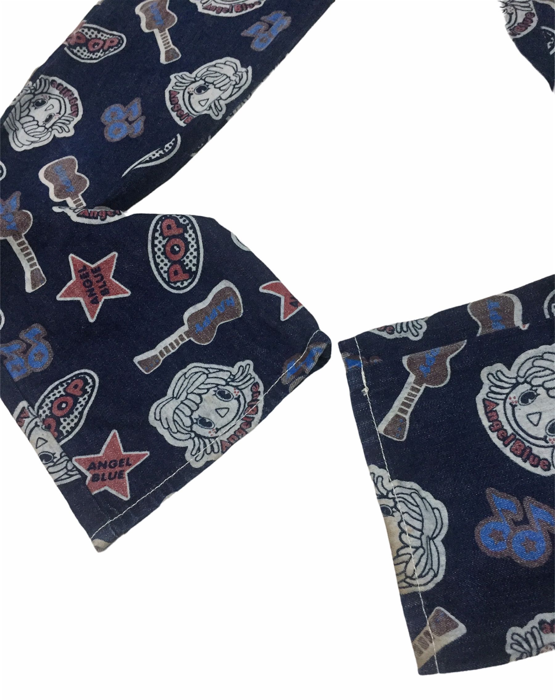 Japanese Brand Vintage Japan art pop Angel Blue jean Pant like Hysterics Size US 26 / EU 42 - 13 Thumbnail