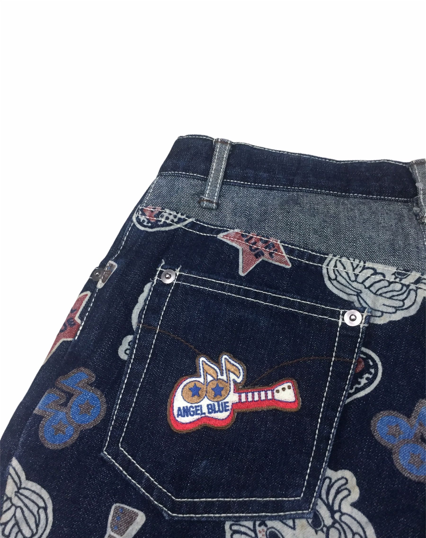Japanese Brand Vintage Japan art pop Angel Blue jean Pant like Hysterics Size US 26 / EU 42 - 8 Thumbnail