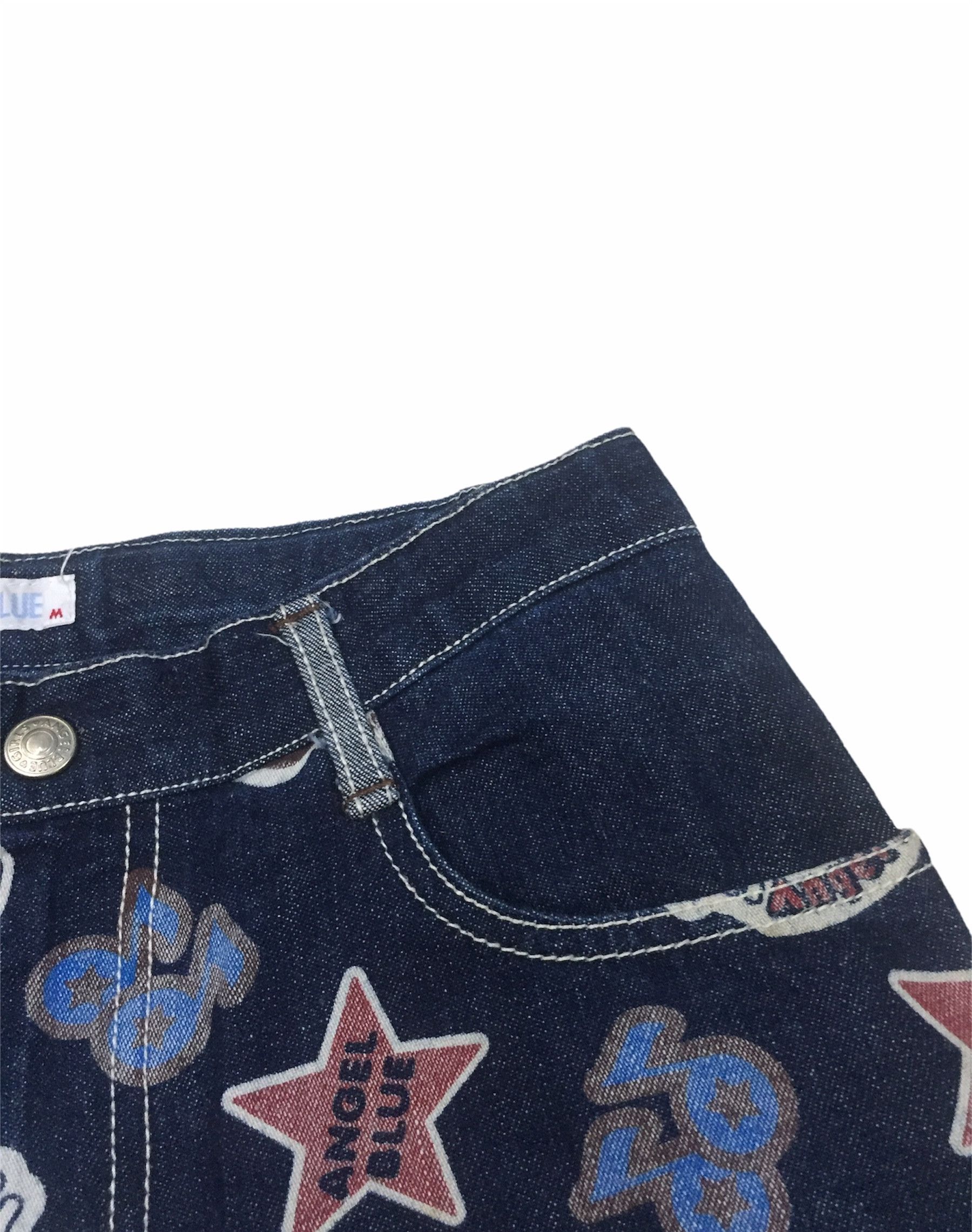 Japanese Brand Vintage Japan art pop Angel Blue jean Pant like Hysterics Size US 26 / EU 42 - 10 Thumbnail