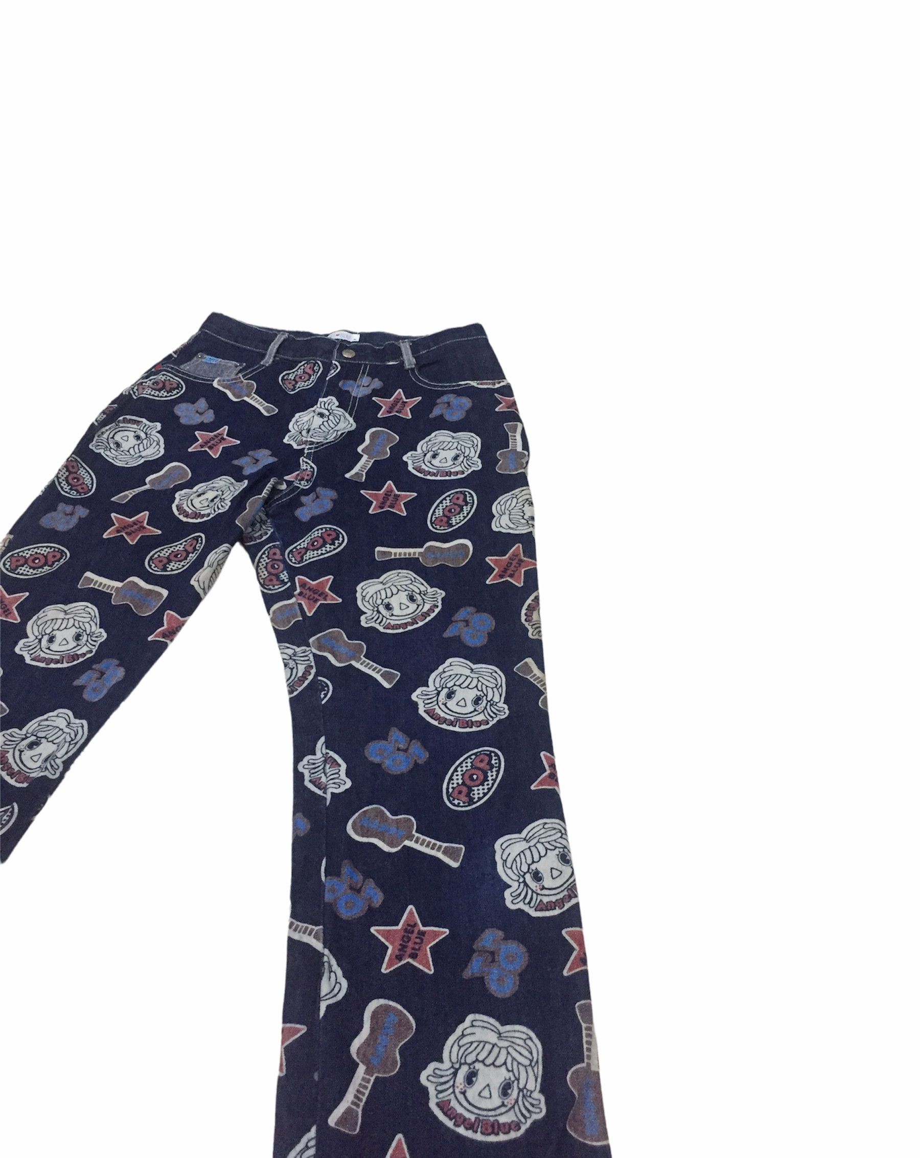 Japanese Brand Vintage Japan art pop Angel Blue jean Pant like Hysterics Size US 26 / EU 42 - 17 Thumbnail
