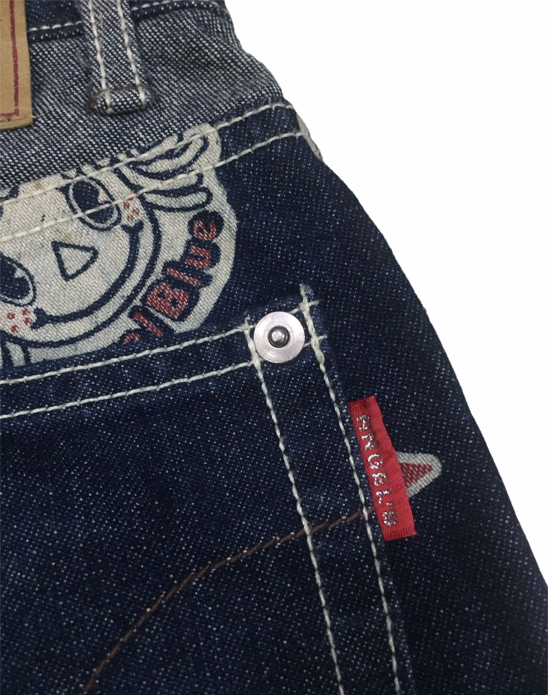 Japanese Brand Vintage Japan art pop Angel Blue jean Pant like Hysterics Size US 26 / EU 42 - 6 Thumbnail