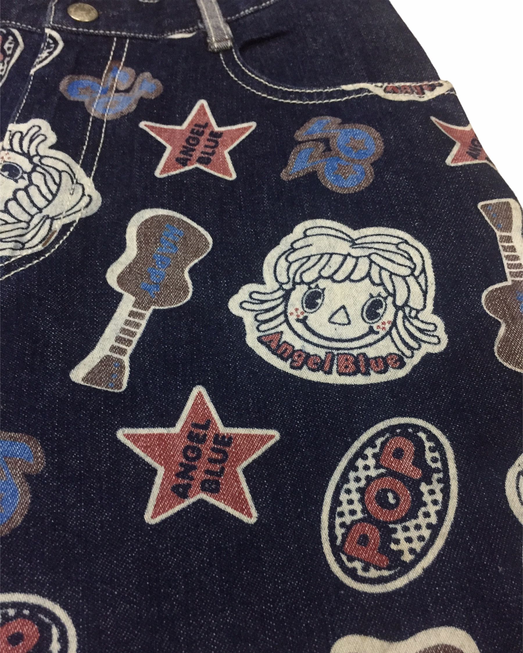 Japanese Brand Vintage Japan art pop Angel Blue jean Pant like Hysterics Size US 26 / EU 42 - 14 Thumbnail