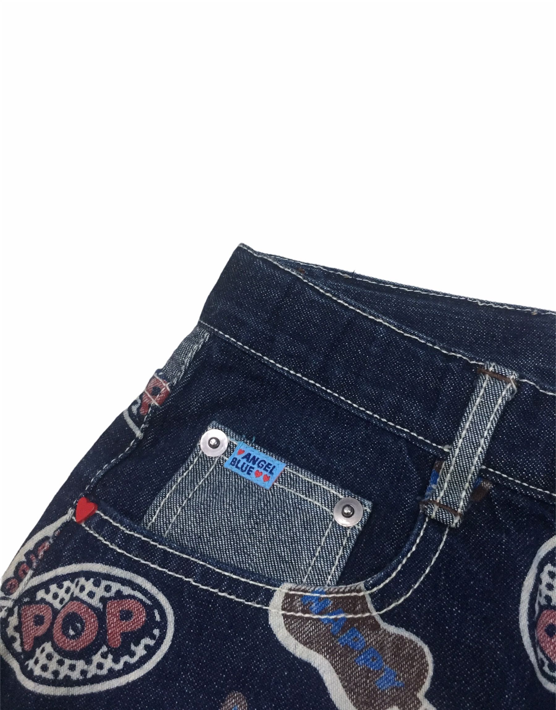 Japanese Brand Vintage Japan art pop Angel Blue jean Pant like Hysterics Size US 26 / EU 42 - 11 Thumbnail