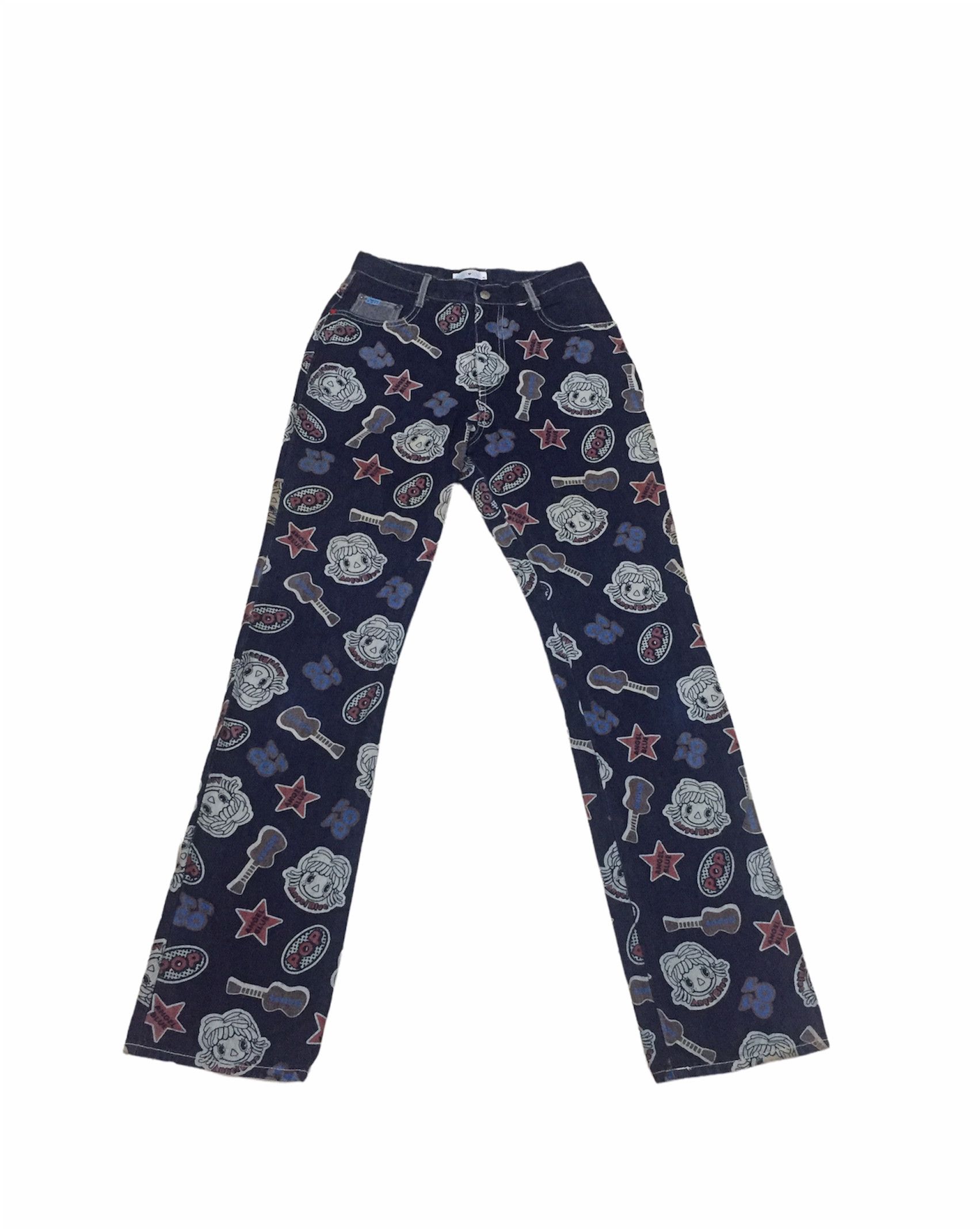Japanese Brand Vintage Japan art pop Angel Blue jean Pant like Hysterics Size US 26 / EU 42 - 1 Thumbnail