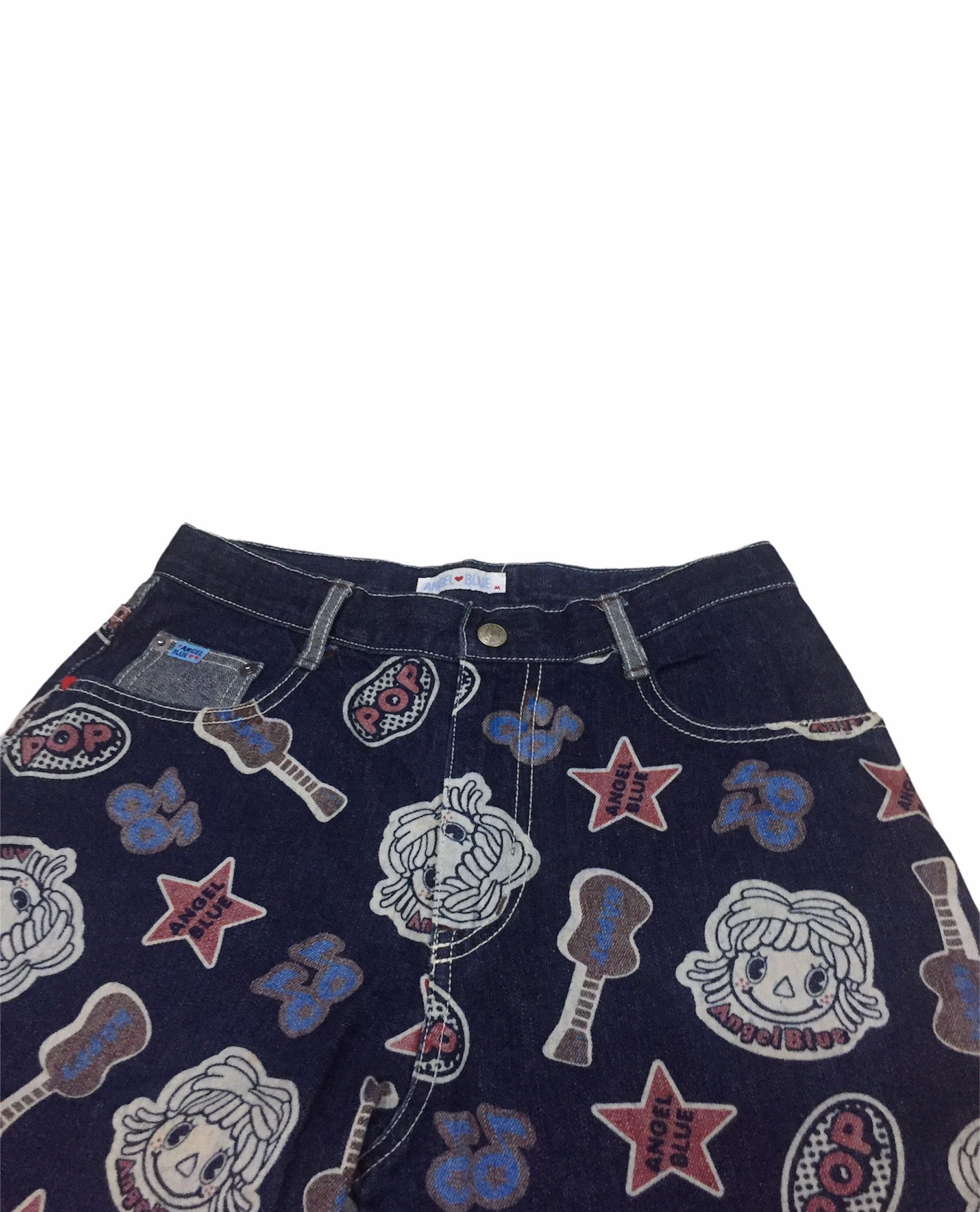 Japanese Brand Vintage Japan art pop Angel Blue jean Pant like Hysterics Size US 26 / EU 42 - 15 Thumbnail