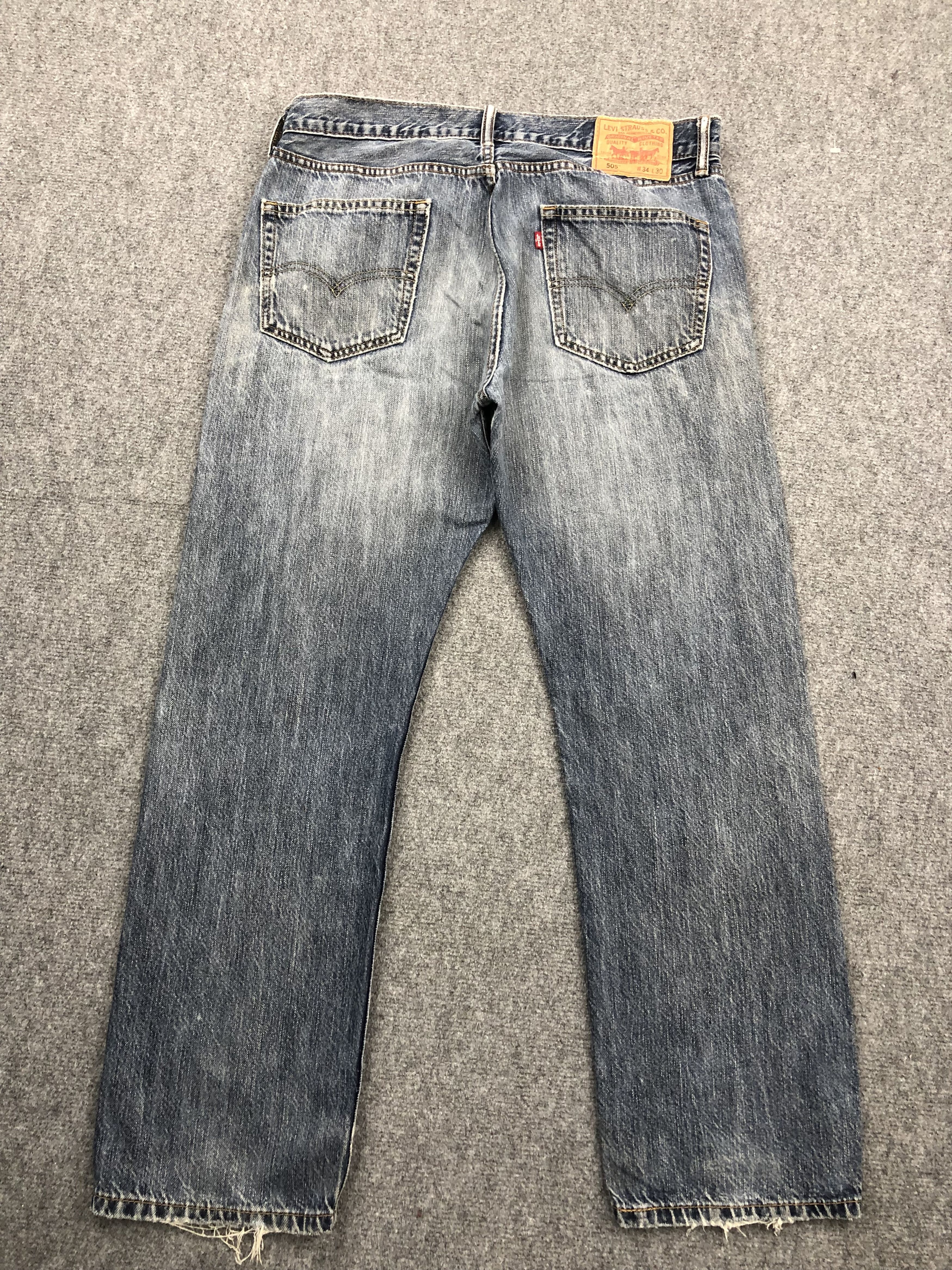 Levi's Faded Blue Vintage Levis 505 Jeans DP1626 Size US 35 - 3 Thumbnail