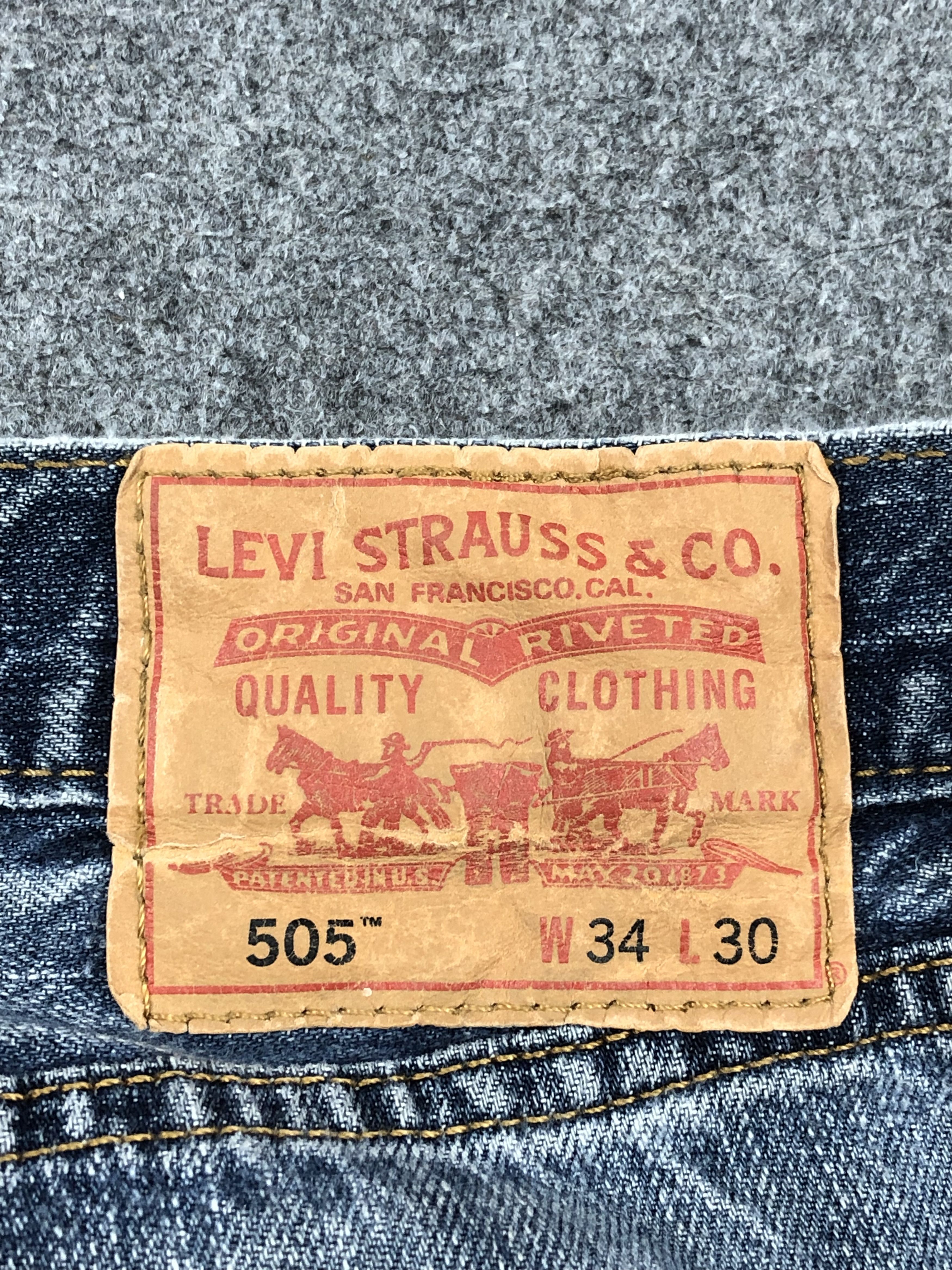 Levi's Faded Blue Vintage Levis 505 Jeans DP1626 Size US 35 - 5 Thumbnail