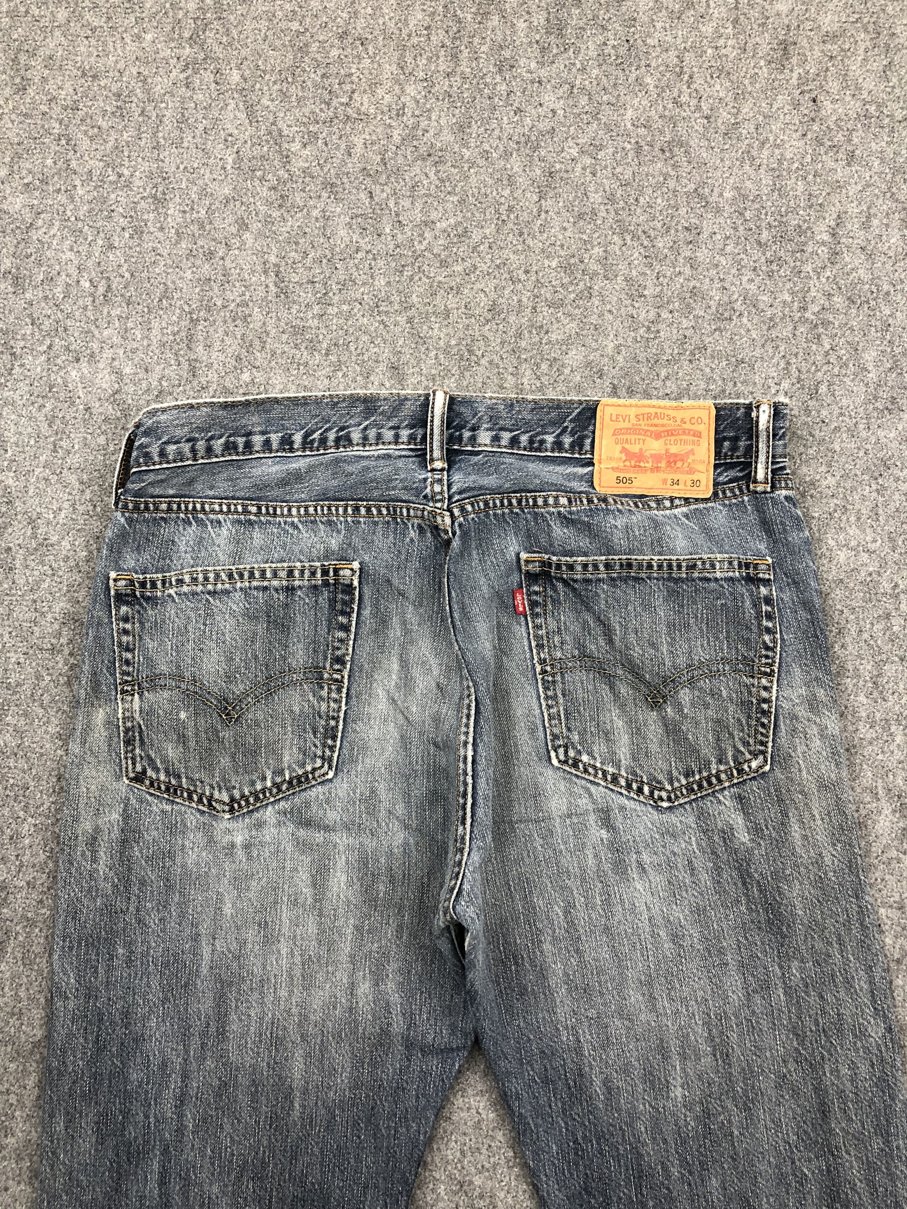 Levi's Faded Blue Vintage Levis 505 Jeans DP1626 Size US 35 - 4 Thumbnail