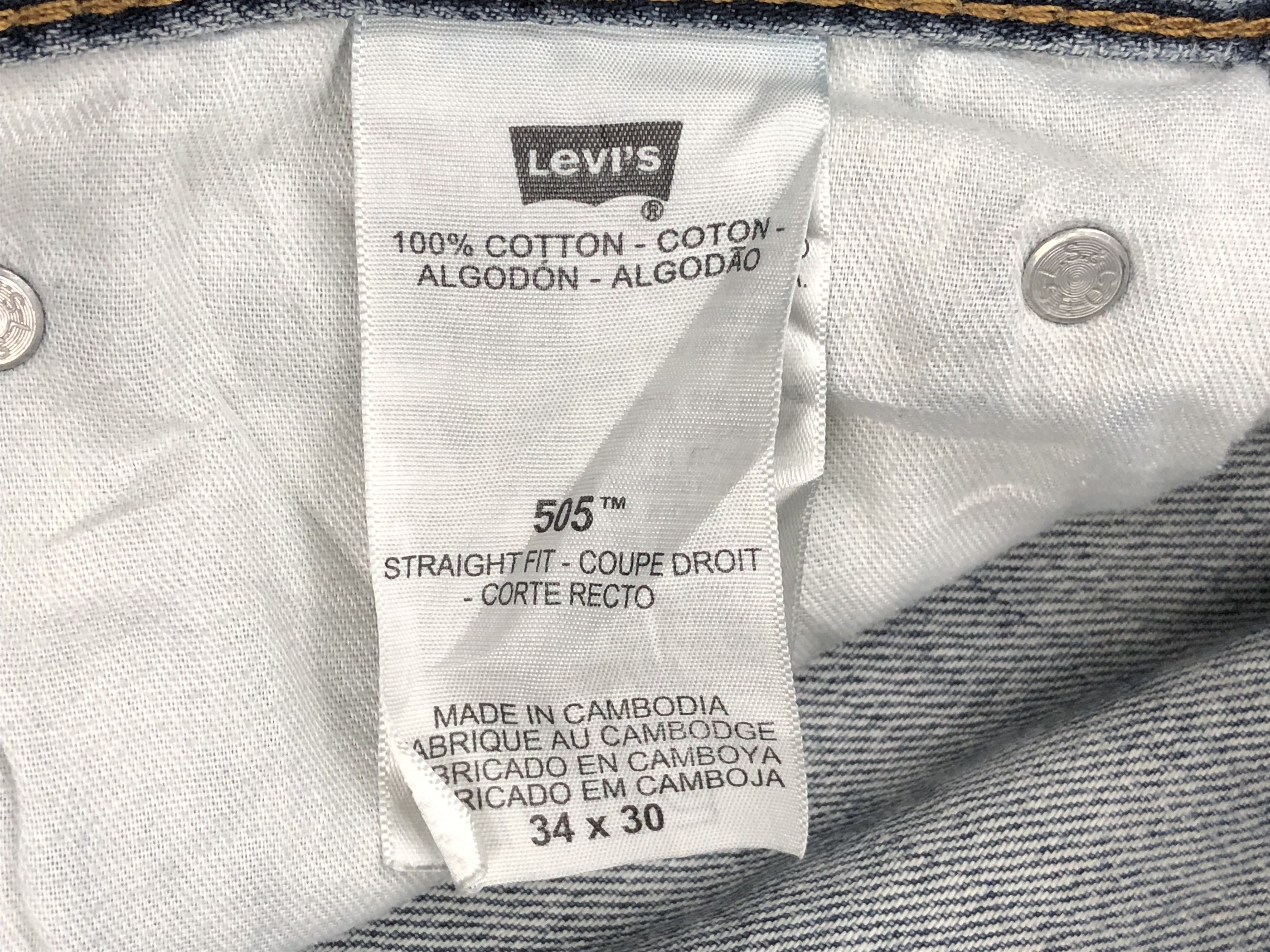 Levi's Faded Blue Vintage Levis 505 Jeans DP1626 Size US 35 - 7 Thumbnail