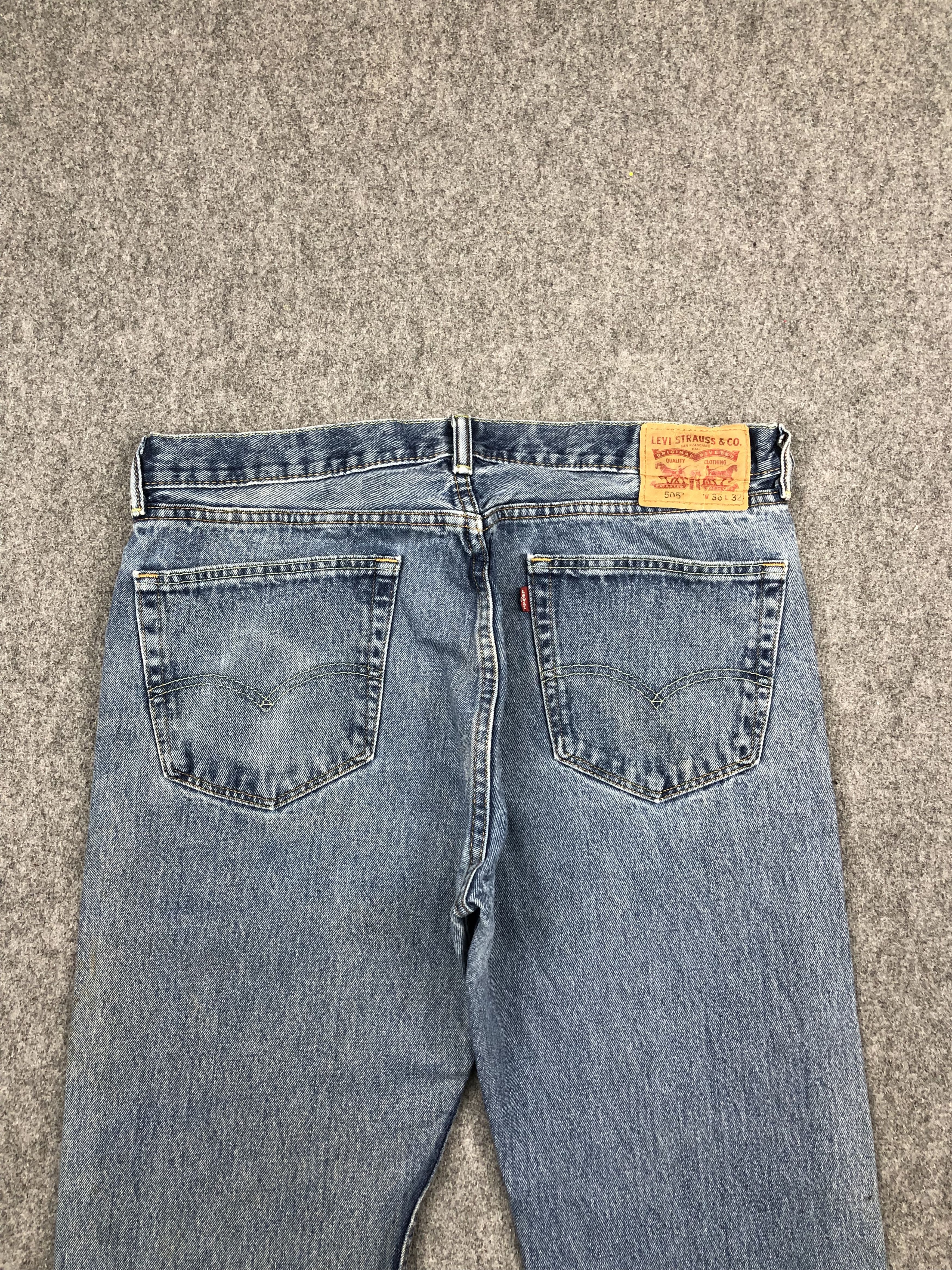 Levi's Vintage Levis 505 Faded Blue Jeans DP1655 Size US 38 / EU 54 - 3 Thumbnail