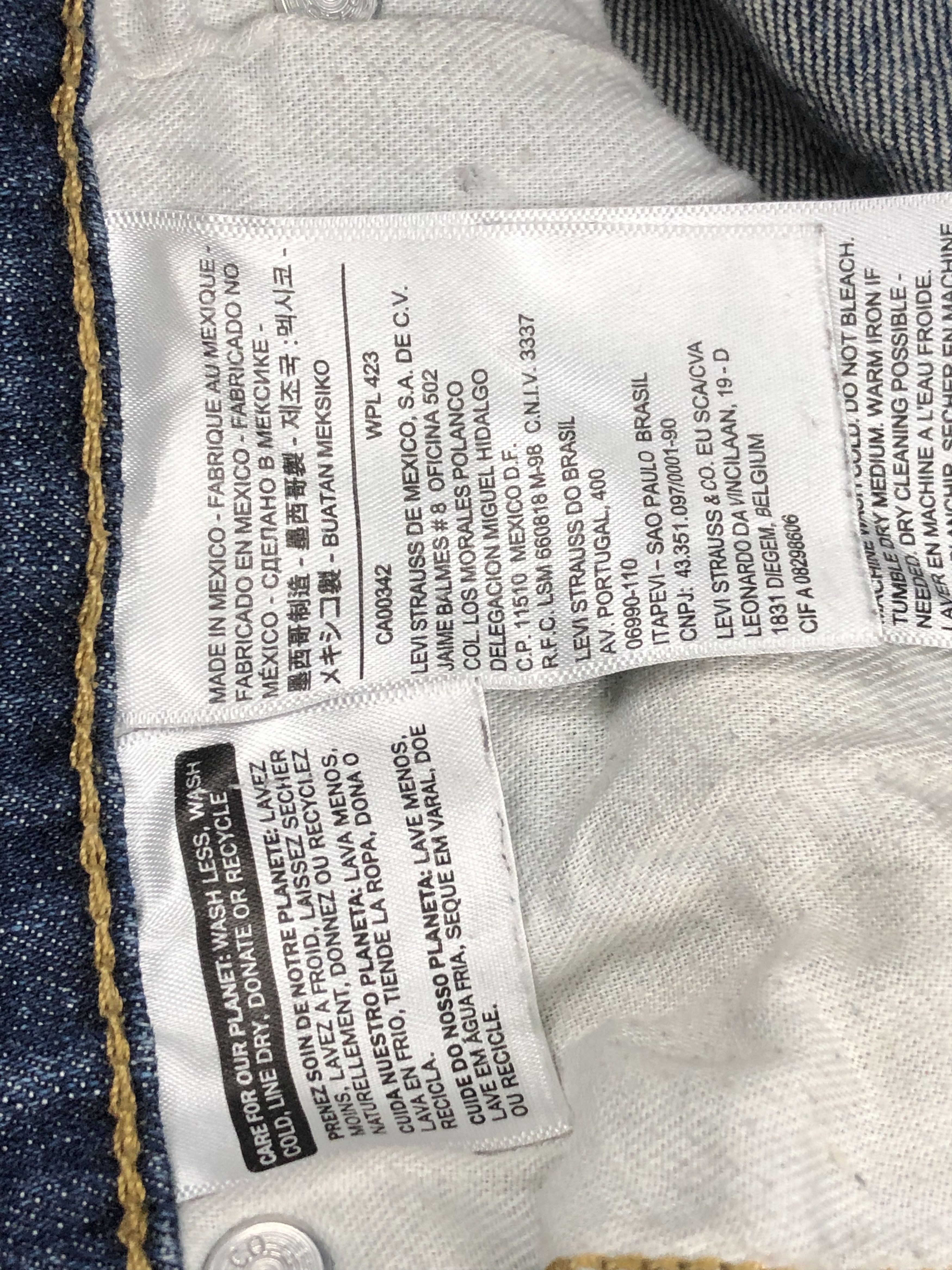 Levi's Vintage Levis 513 Faded Blue Jeans DP1648 Size US 32 / EU 48 - 6 Thumbnail