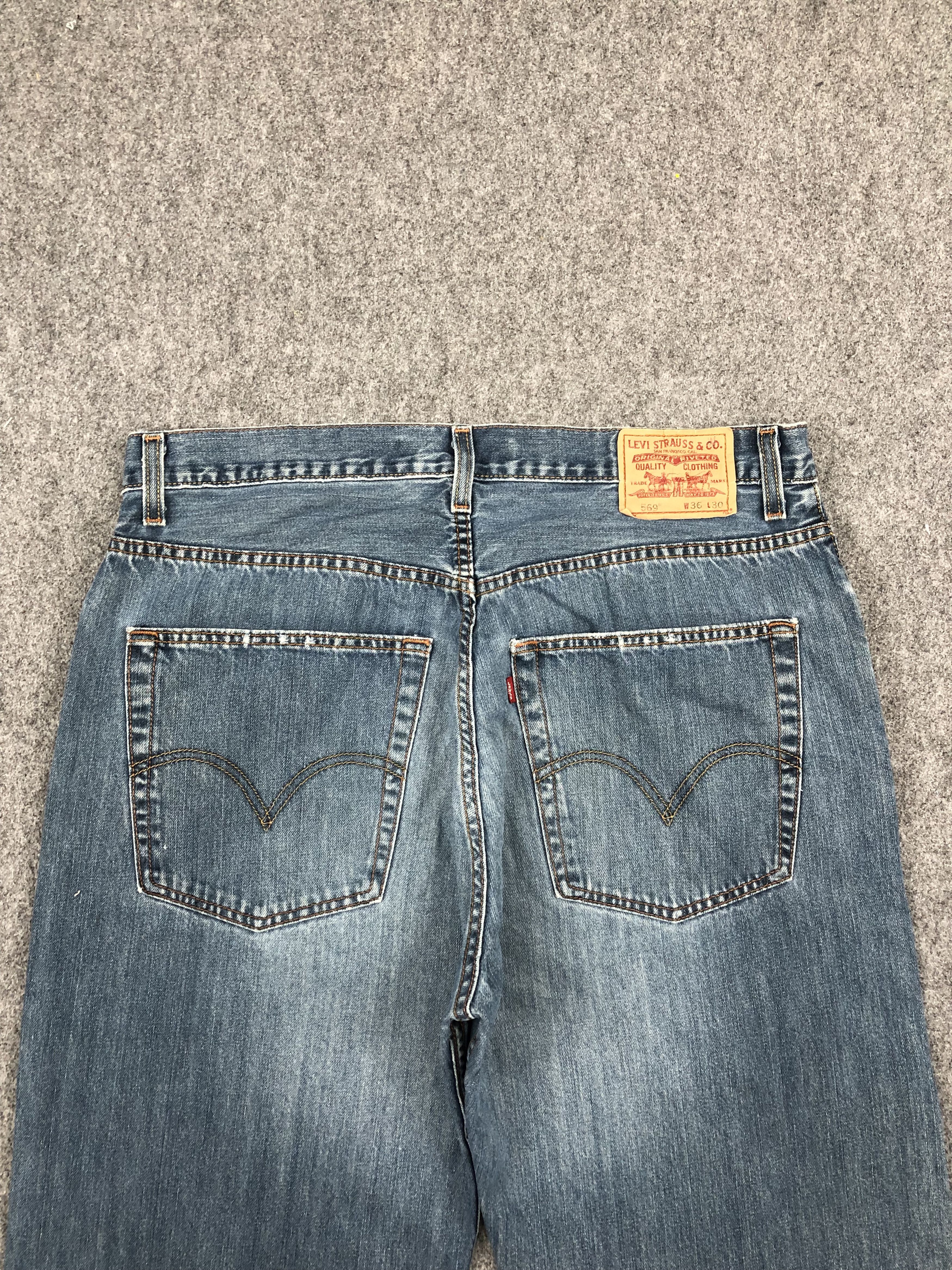 Levi's Vintage Levis 569 Faded Blue Jeans DP1676 Size US 37 - 4 Thumbnail