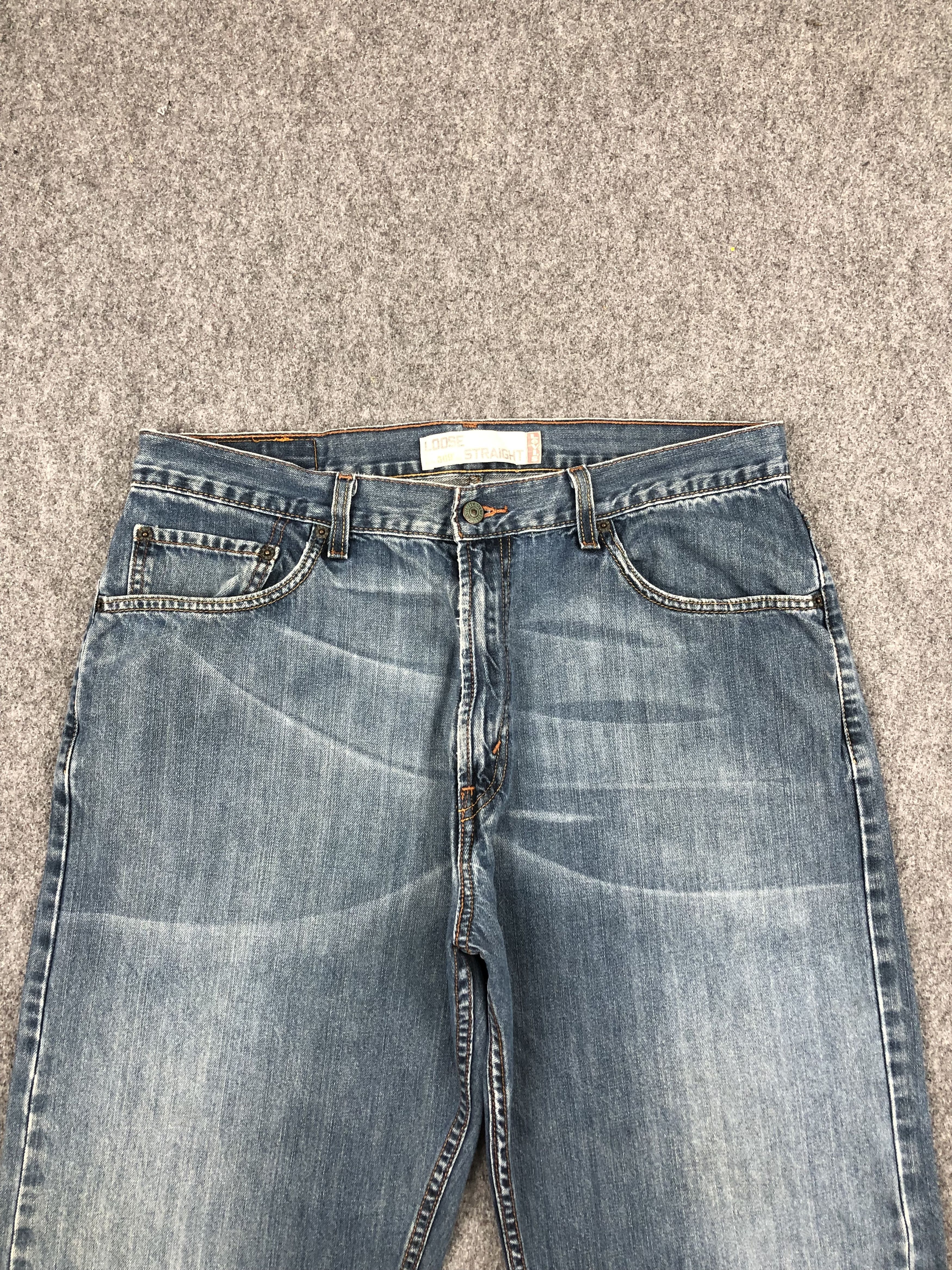 Levi's Vintage Levis 569 Faded Blue Jeans DP1676 Size US 37 - 2 Thumbnail