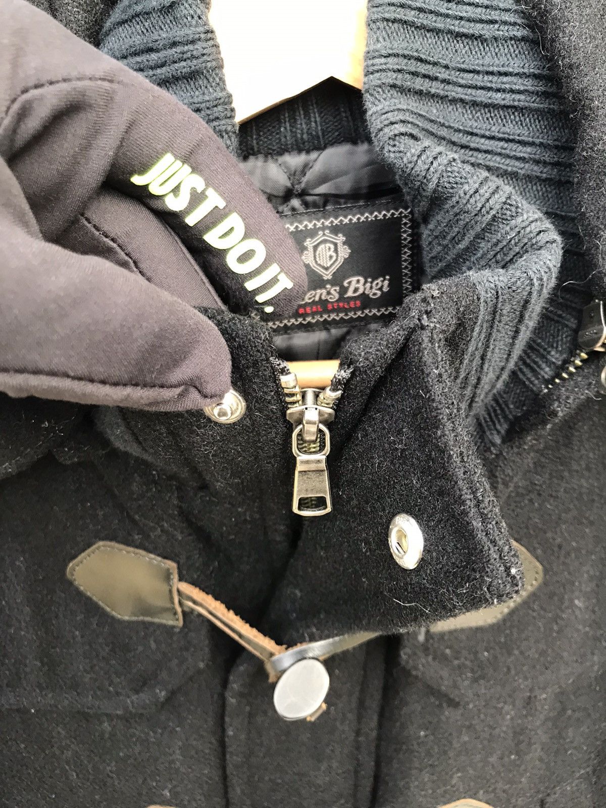 BIGI × Japanese Brand × Vintage Japanese Bigi Men’s Wool Duffle Parka Hood Jacket Size US S / EU 44-46 / 1 - 4 Thumbnail