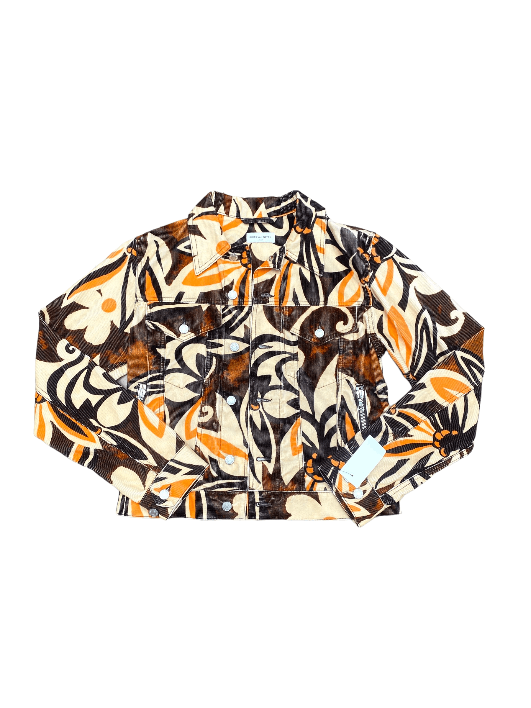 Dries Van Noten 70s flower Print Corduroy Jacket Size US S / EU 44-46 / 1 - 3 Thumbnail
