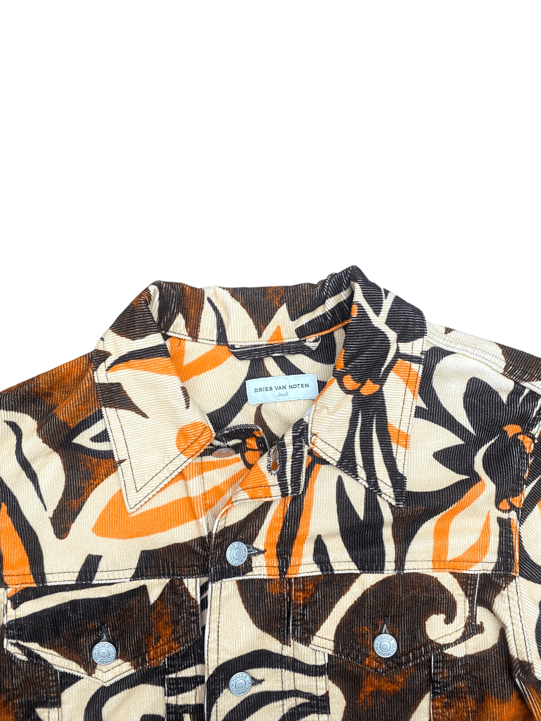 Dries Van Noten 70s flower Print Corduroy Jacket Size US S / EU 44-46 / 1 - 2 Thumbnail