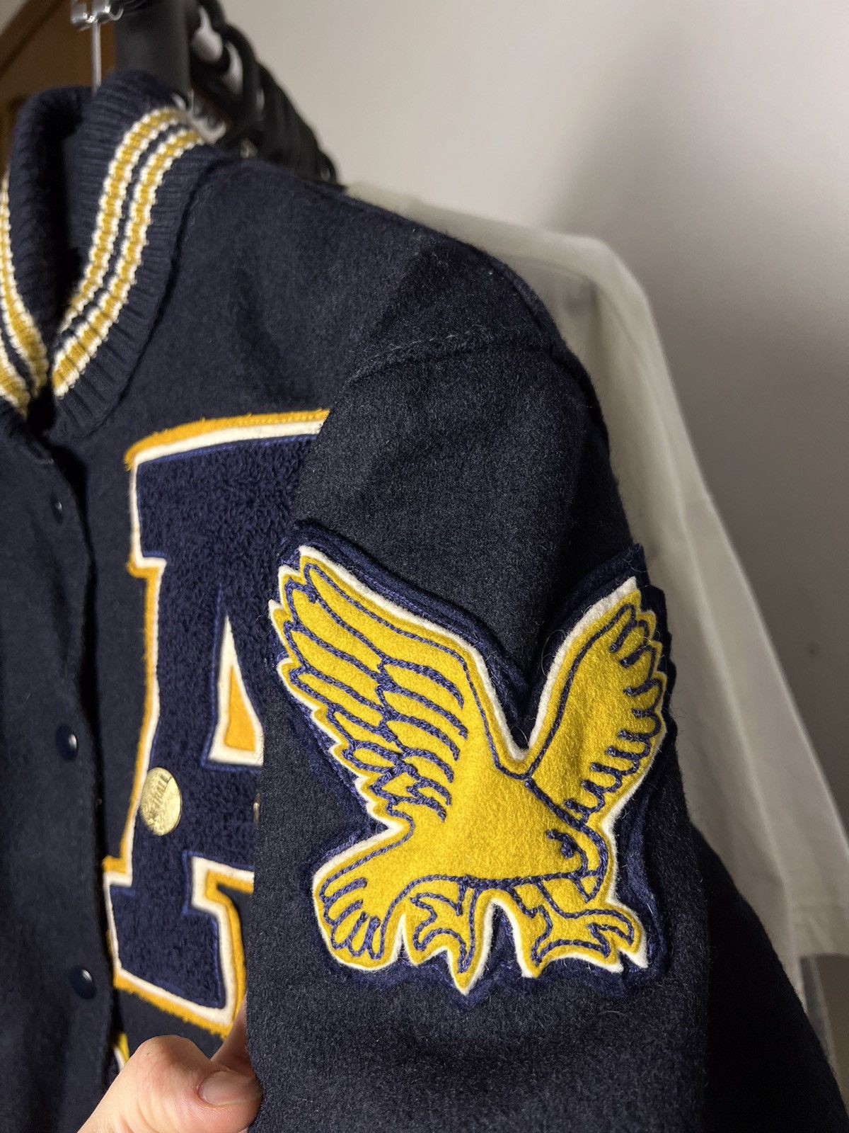 Delong × Vintage Delong vintage varsity jacket Apollo hawks Size US S / EU 44-46 / 1 - 8 Thumbnail
