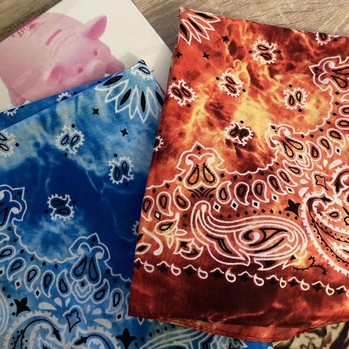 Vintage vintage tie-dye bandana Size ONE SIZE - 1 Thumbnail