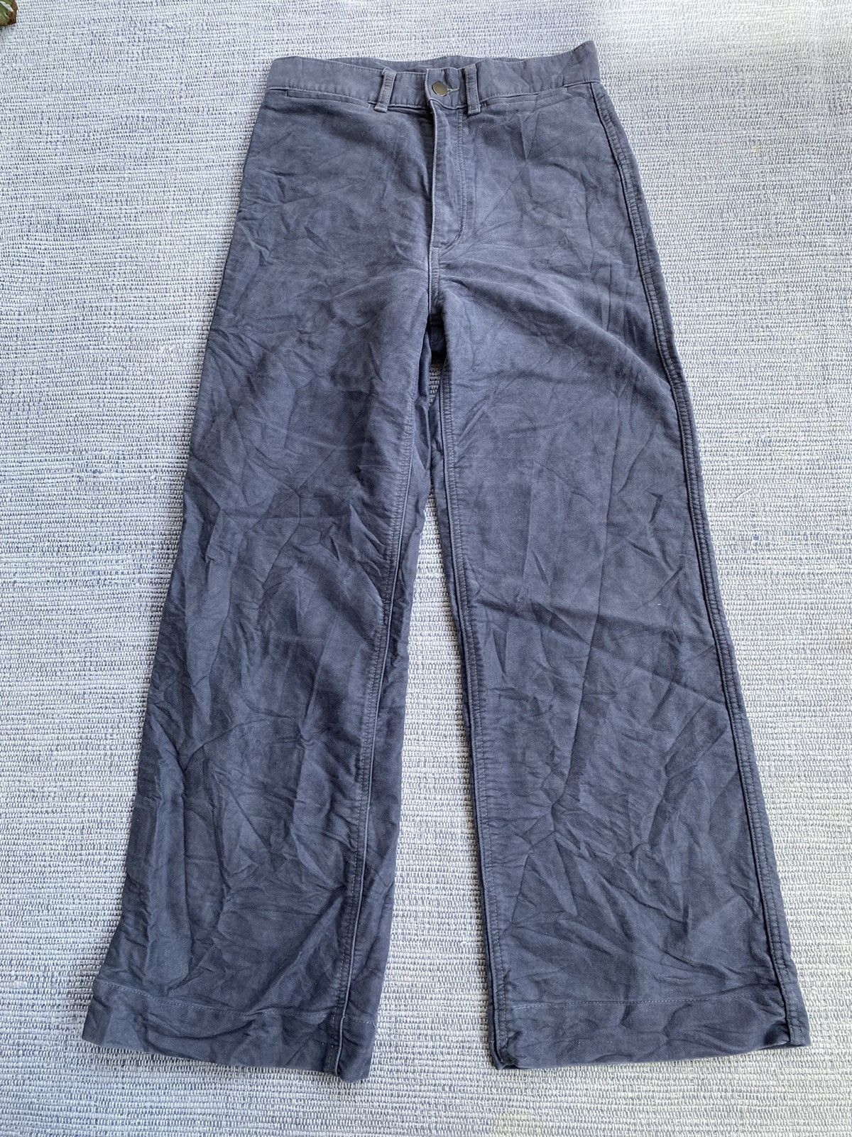 image of Christophe Lemaire x Lemaire Uniqlo Lemair Wide Pants in Blue, Women's (Size 26)