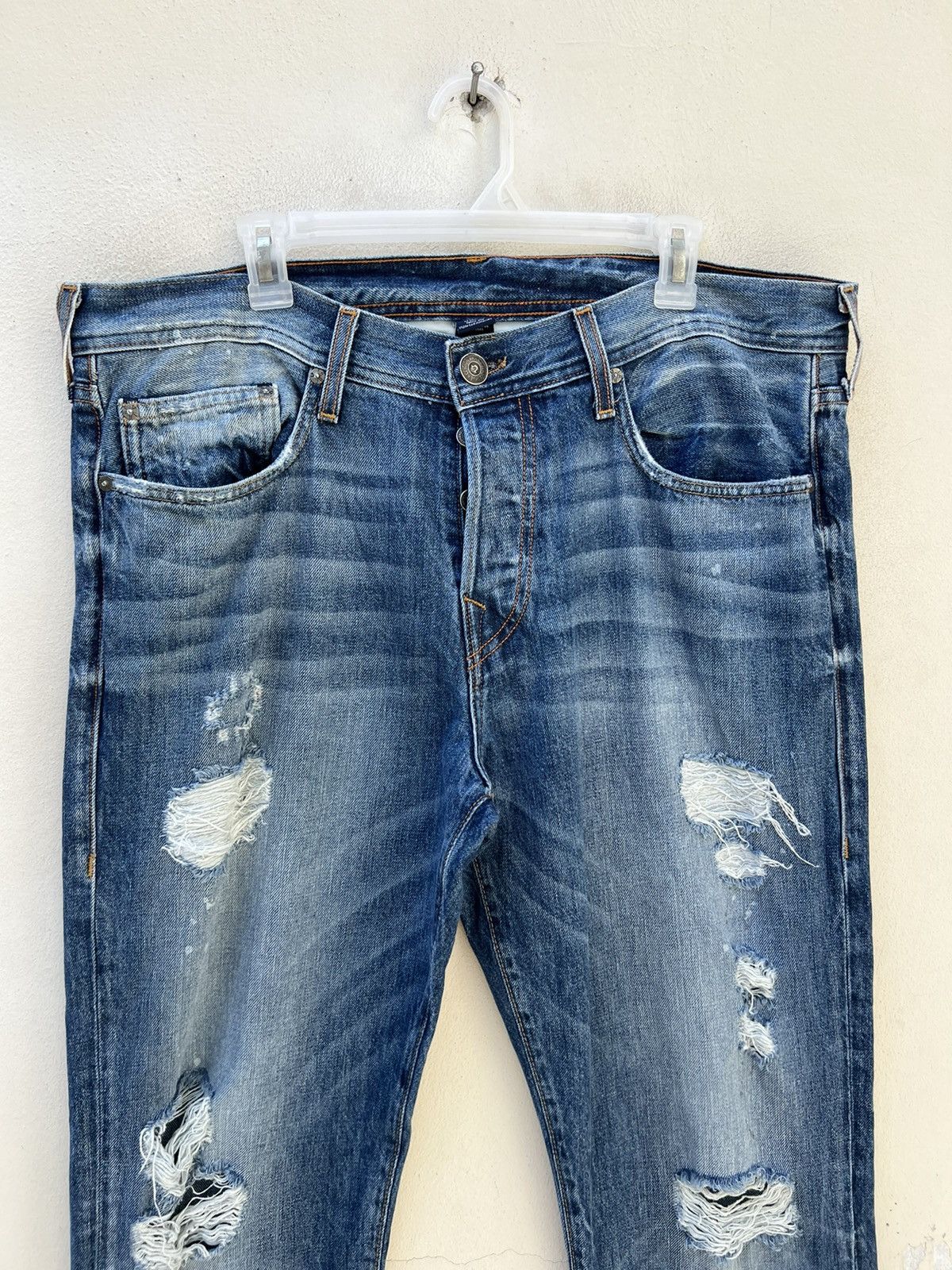 True Religion Vintage 2000s True Religion Rips Distressed Denim Jeans Size US 36 / EU 52 - 7 Thumbnail