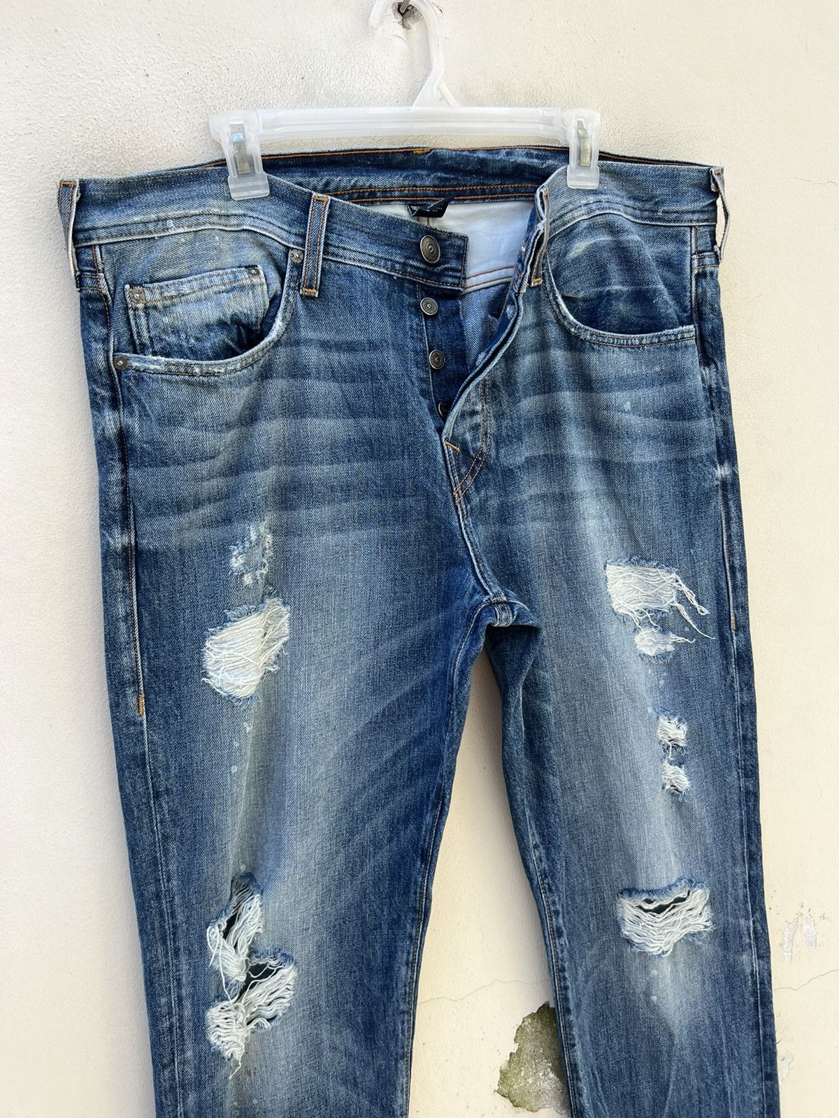 True Religion Vintage 2000s True Religion Rips Distressed Denim Jeans Size US 36 / EU 52 - 8 Thumbnail