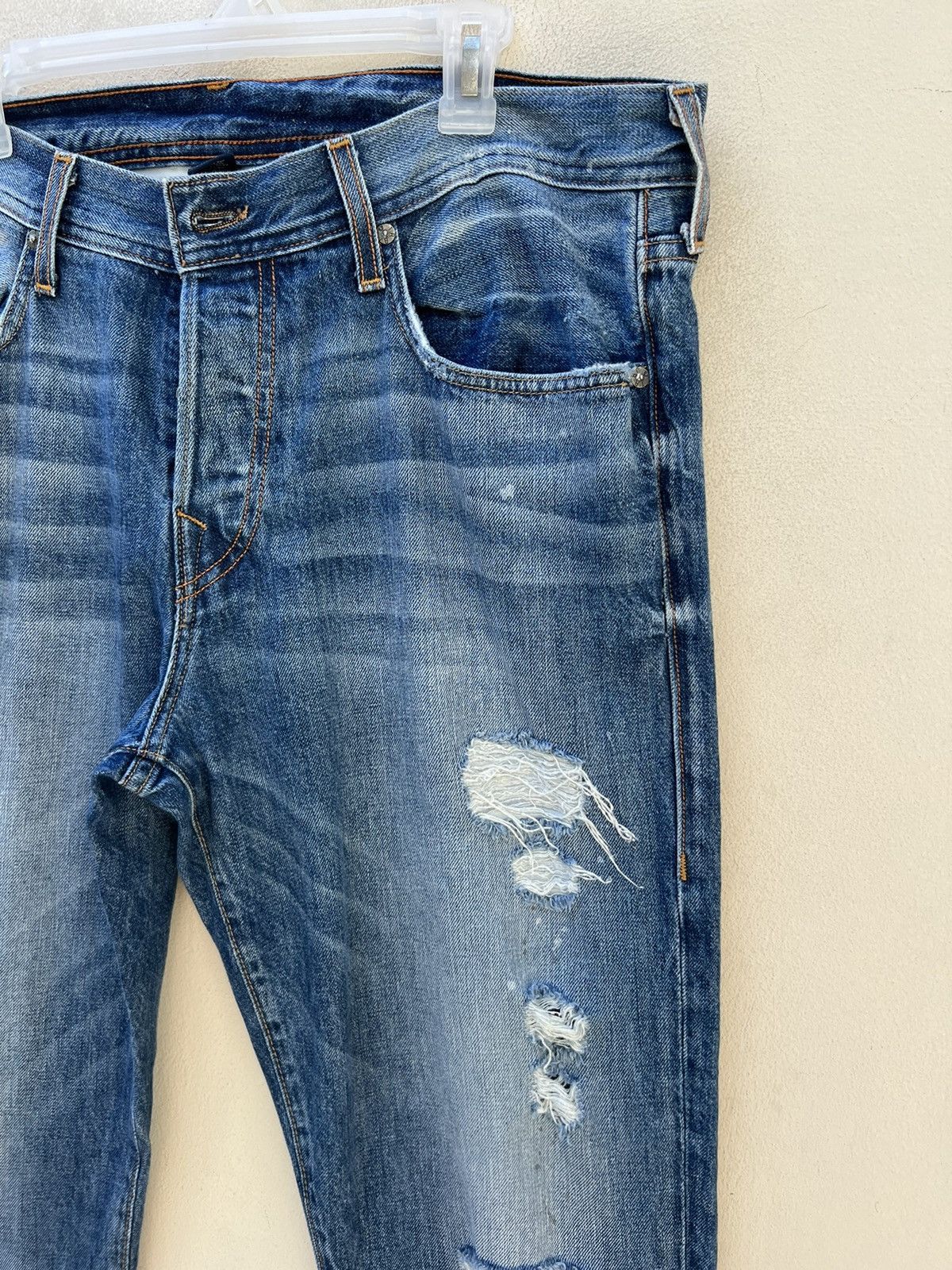 True Religion Vintage 2000s True Religion Rips Distressed Denim Jeans Size US 36 / EU 52 - 12 Thumbnail