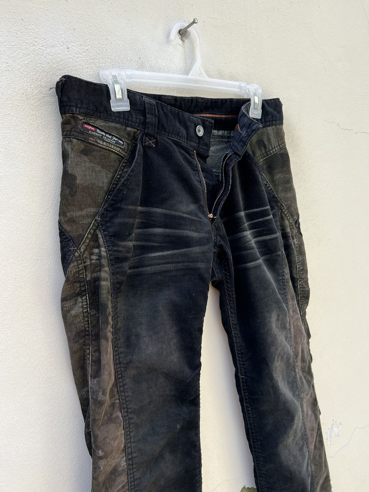 Nicole Club Vintage Nicole Club FM Patchwork Cord Stretch Flare Jeans Size US 30 / EU 46 - 4 Thumbnail