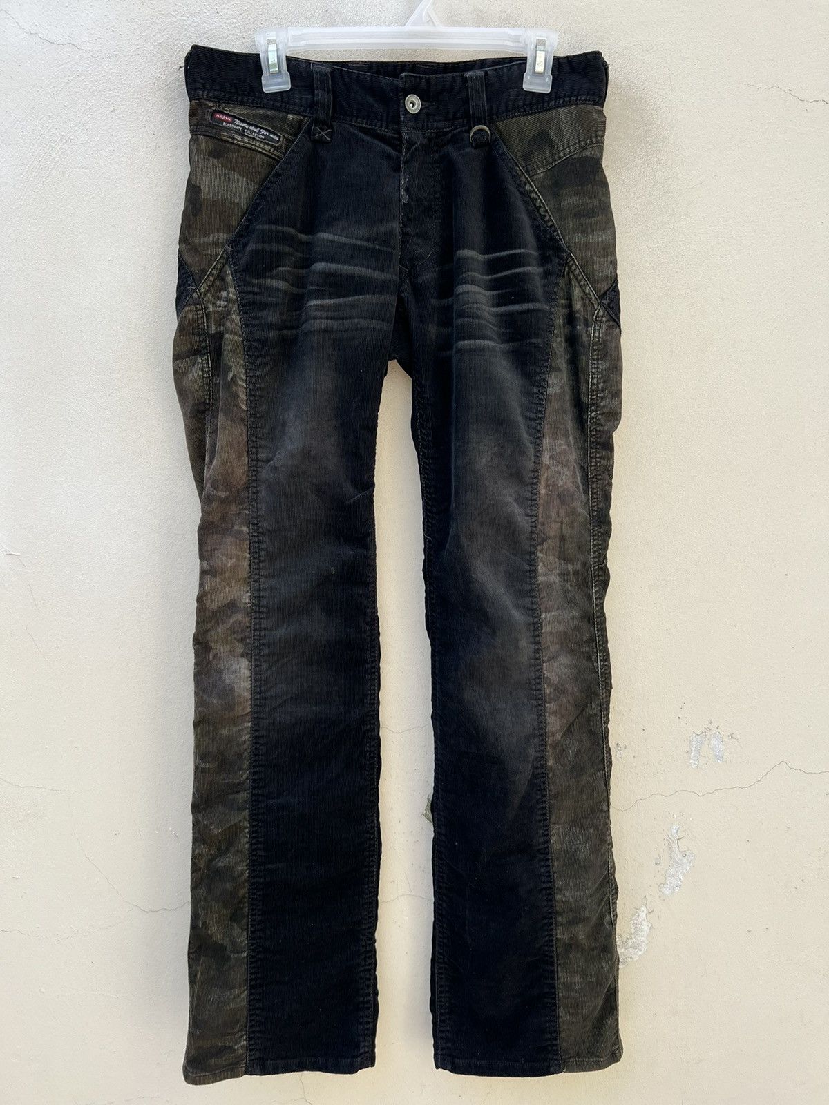 Nicole Club Vintage Nicole Club FM Patchwork Cord Stretch Flare Jeans Size US 30 / EU 46 - 1 Thumbnail