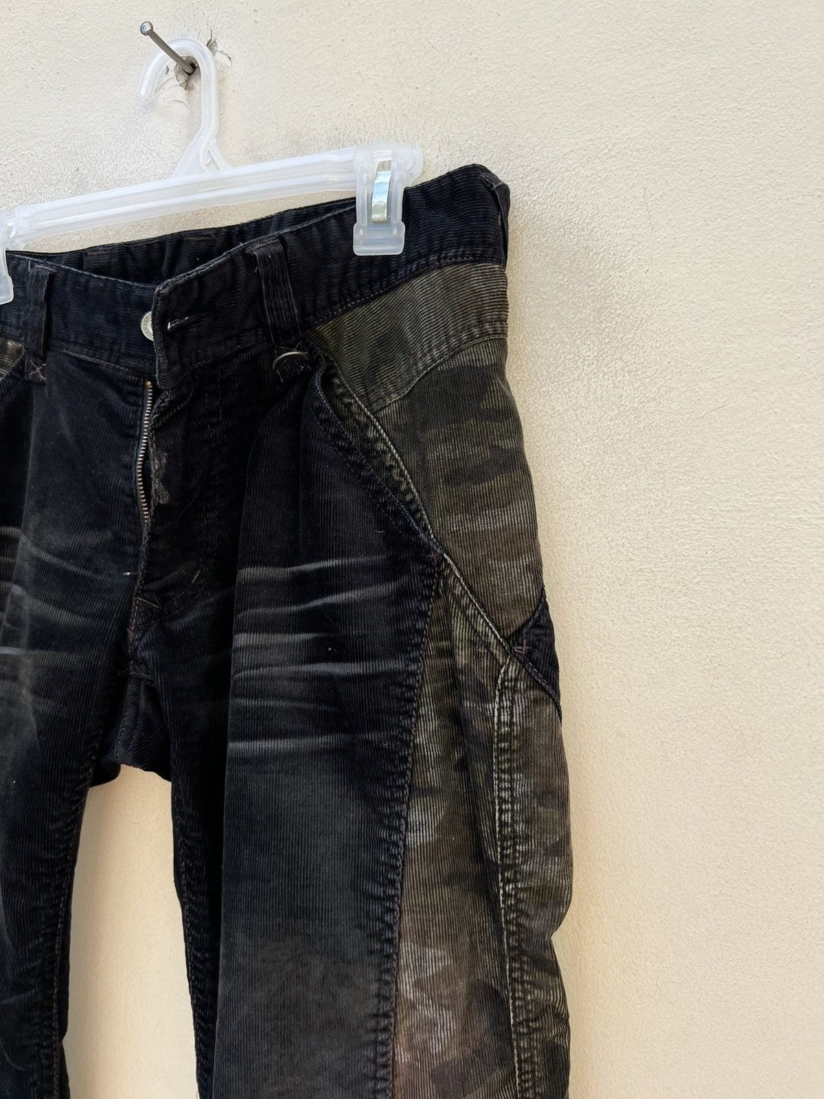 Nicole Club Vintage Nicole Club FM Patchwork Cord Stretch Flare Jeans Size US 30 / EU 46 - 7 Thumbnail