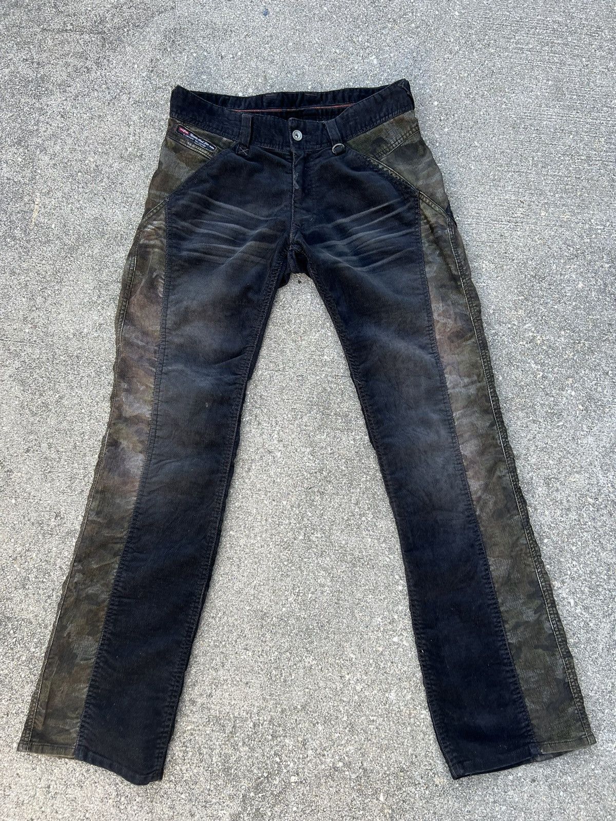 Nicole Club Vintage Nicole Club FM Patchwork Cord Stretch Flare Jeans Size US 30 / EU 46 - 20 Thumbnail