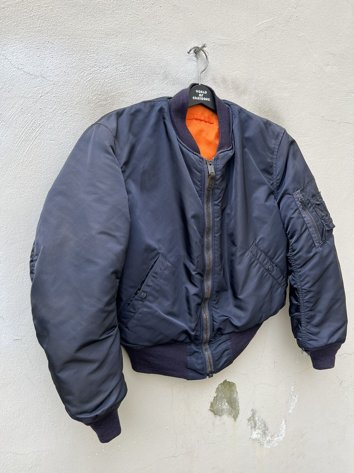 Alpha Industries Vintage 1969 Alpha Industries USAF MA-1 Flight Bomber Jacket Size US M / EU 48-50 / 2 - 2 Thumbnail