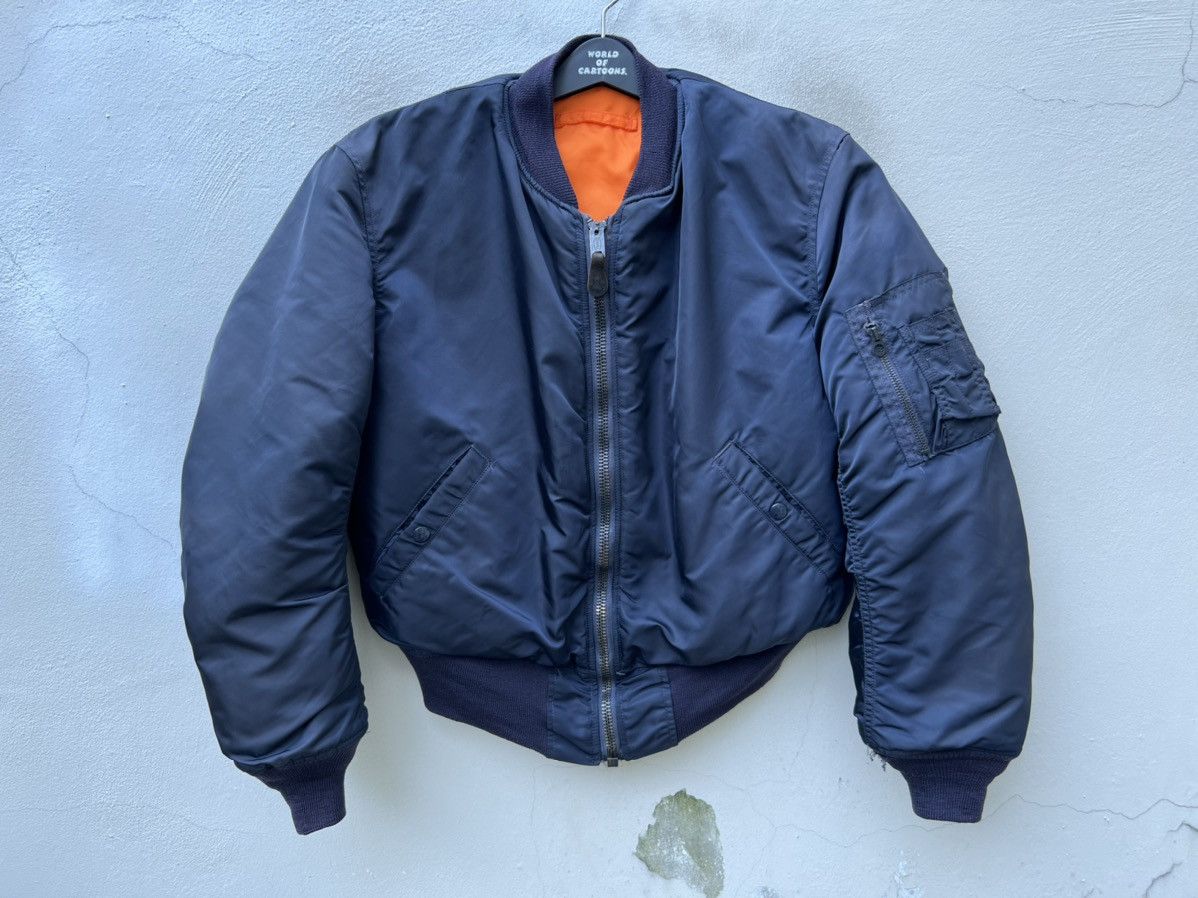 Alpha Industries Vintage 1969 Alpha Industries USAF MA-1 Flight Bomber Jacket Size US M / EU 48-50 / 2 - 1 Thumbnail