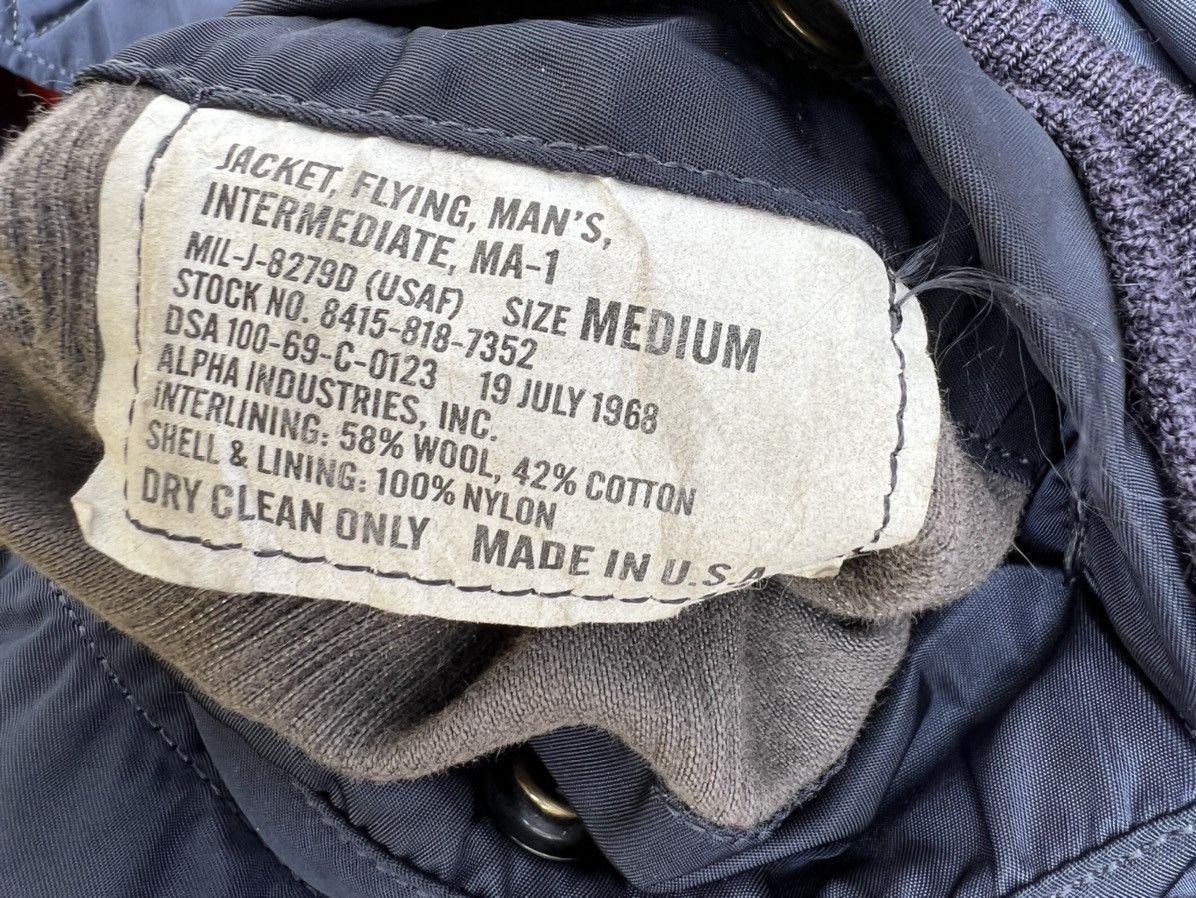 Alpha Industries Vintage 1969 Alpha Industries USAF MA-1 Flight Bomber Jacket Size US M / EU 48-50 / 2 - 12 Thumbnail
