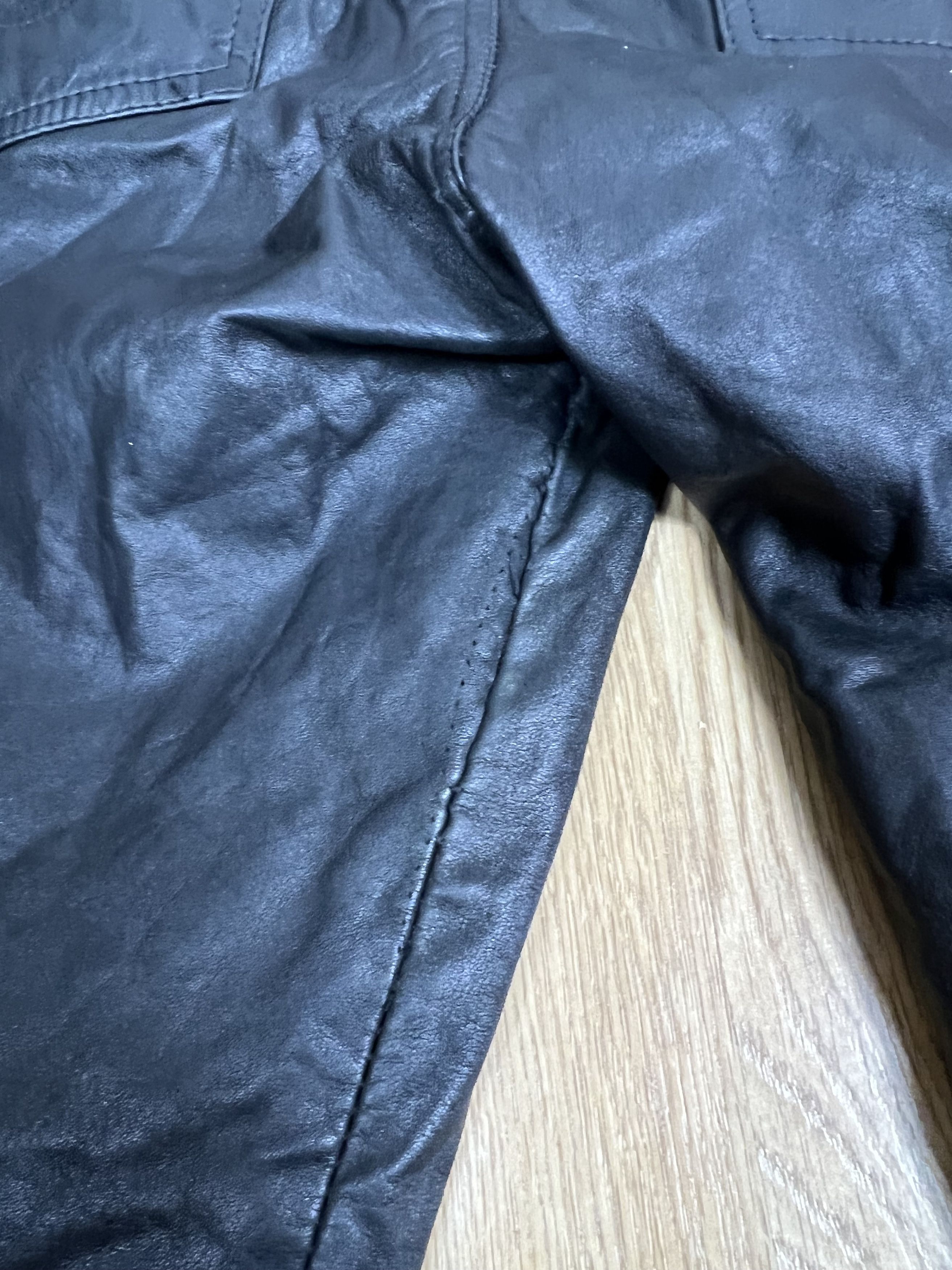 Leather × Vintage VINTAGE HIPROTEC BLACK LEATHER BIKER PANTS Size 28" / US 6 / IT 42 - 7 Thumbnail