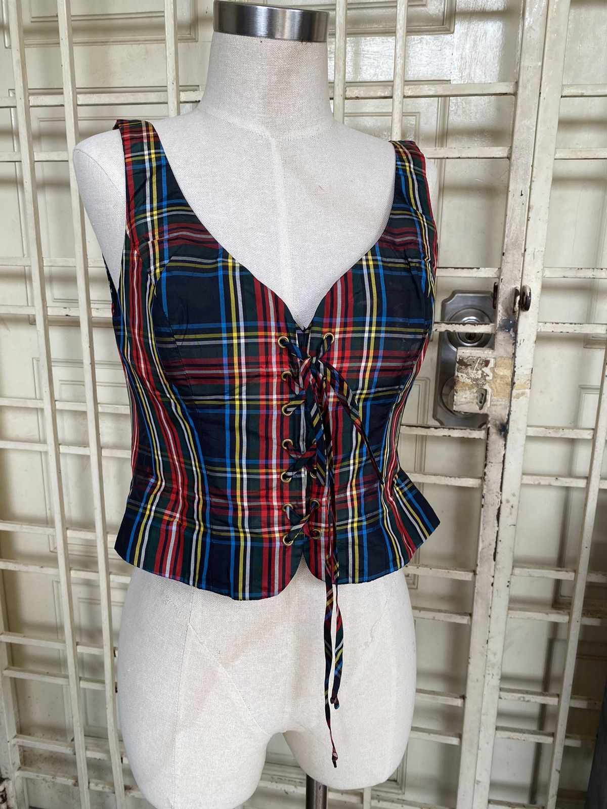Moschino vintage red tartan Size XS / US 0-2 / IT 36-38 - 1 Thumbnail