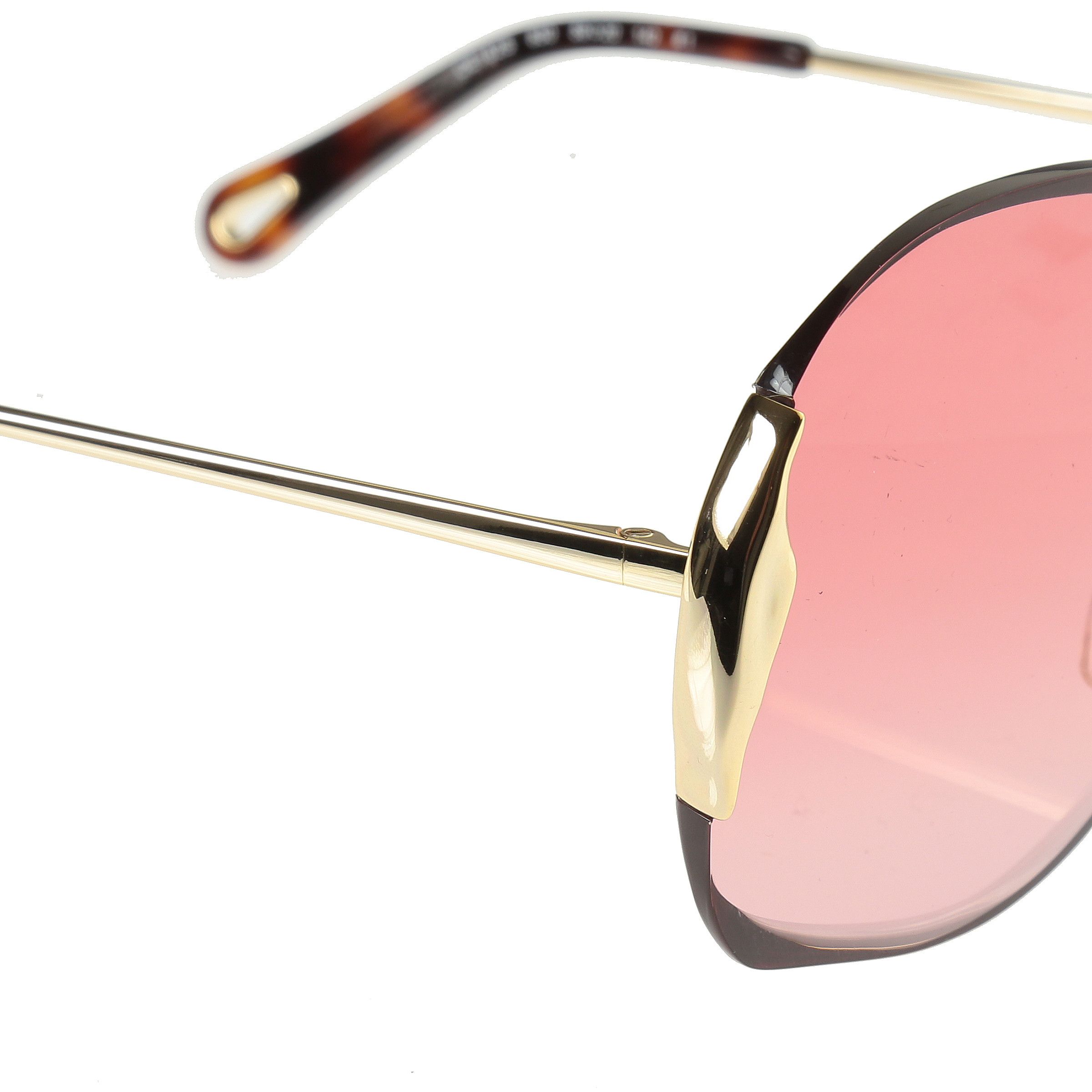 Chloe Chloe Curtis Pink & Gold Rimless Oversized Sunglasses CE162S Size ONE SIZE - 3 Thumbnail
