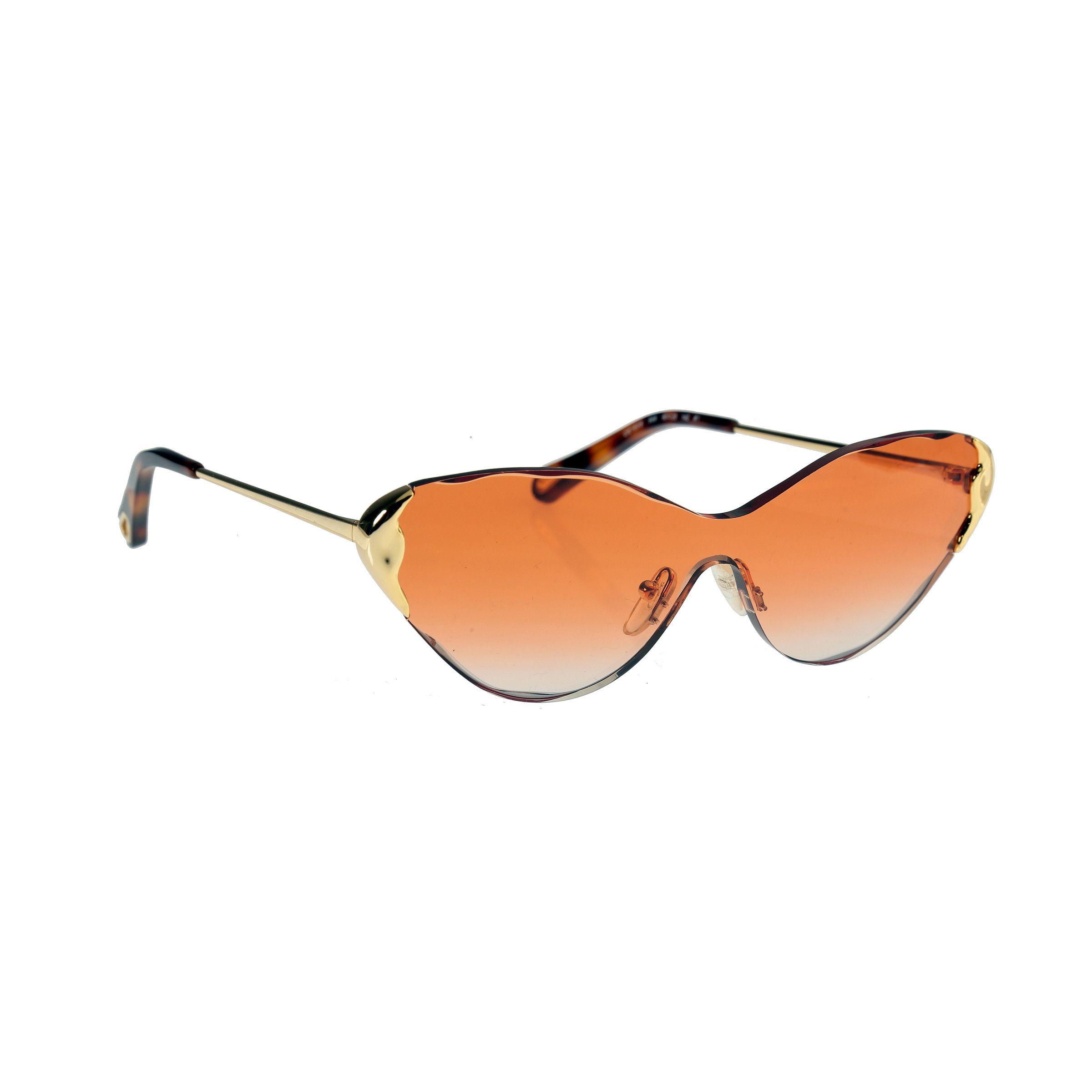 Chloe Chloe Curtis Orange & Gold Rimless Sunglasses CE163S Size ONE SIZE - 2 Thumbnail