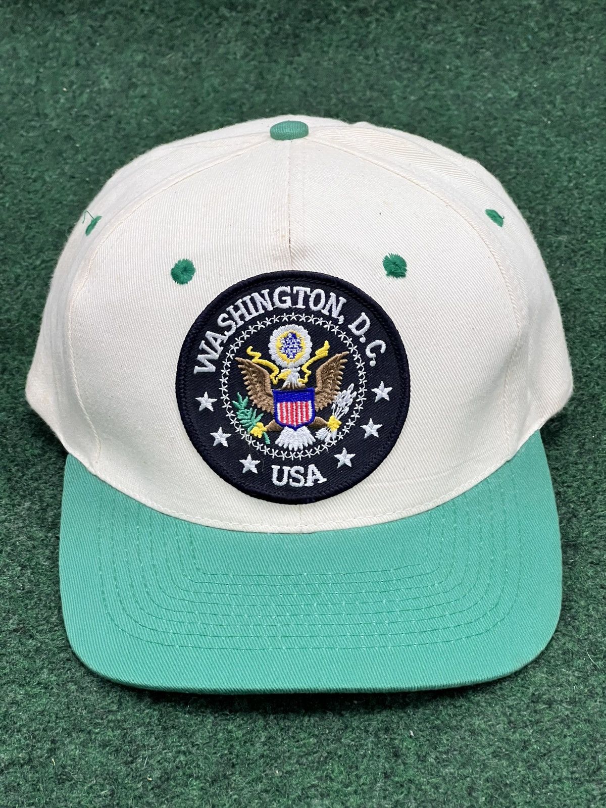 Vintage Vintage 90s Washington DC Big Patch Snapback Hat Size ONE SIZE - 1 Thumbnail