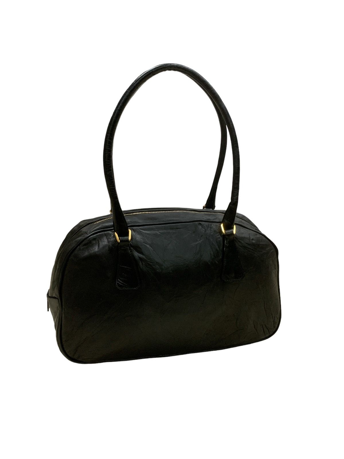 Prada PRADA BLACK LEATHER SHOULDER BAG BOWLING Size ONE SIZE - 5 Thumbnail