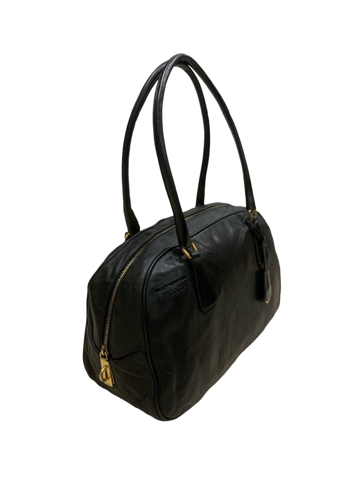 Prada PRADA BLACK LEATHER SHOULDER BAG BOWLING Size ONE SIZE - 2 Thumbnail